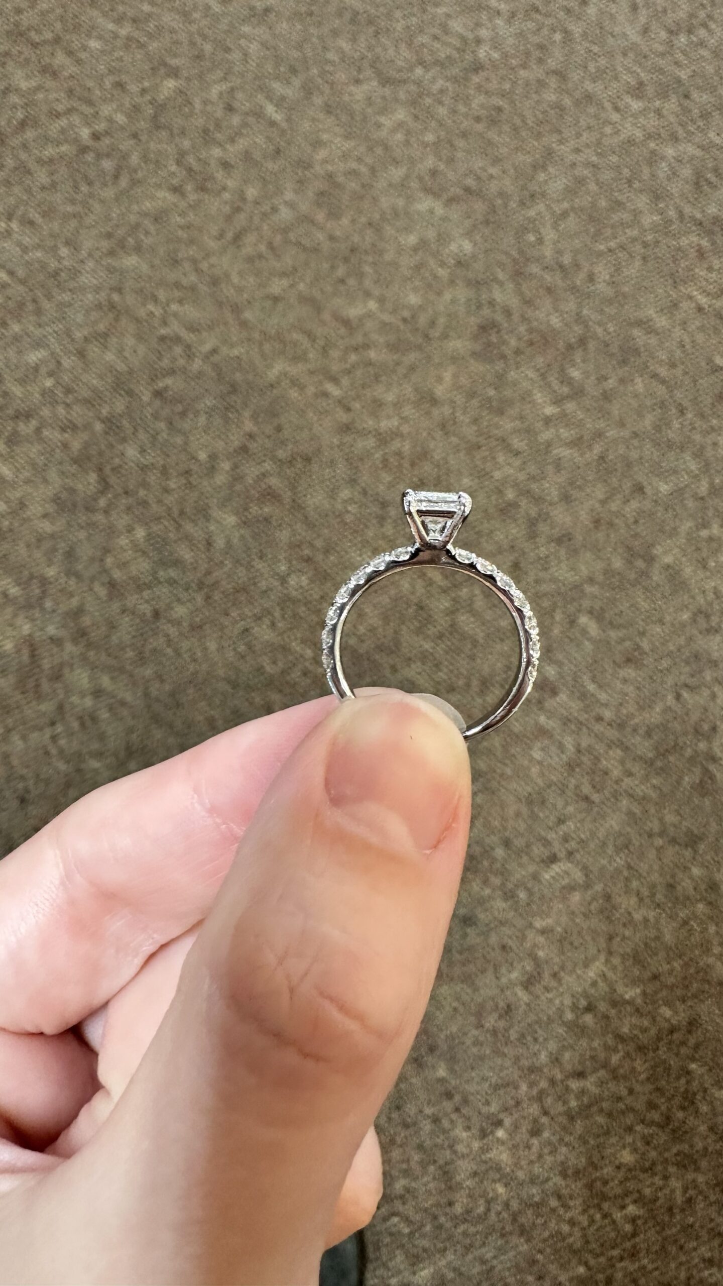 18k White Gold .70 Carat Princess Cut Diamond Engagement Ring - Image 33