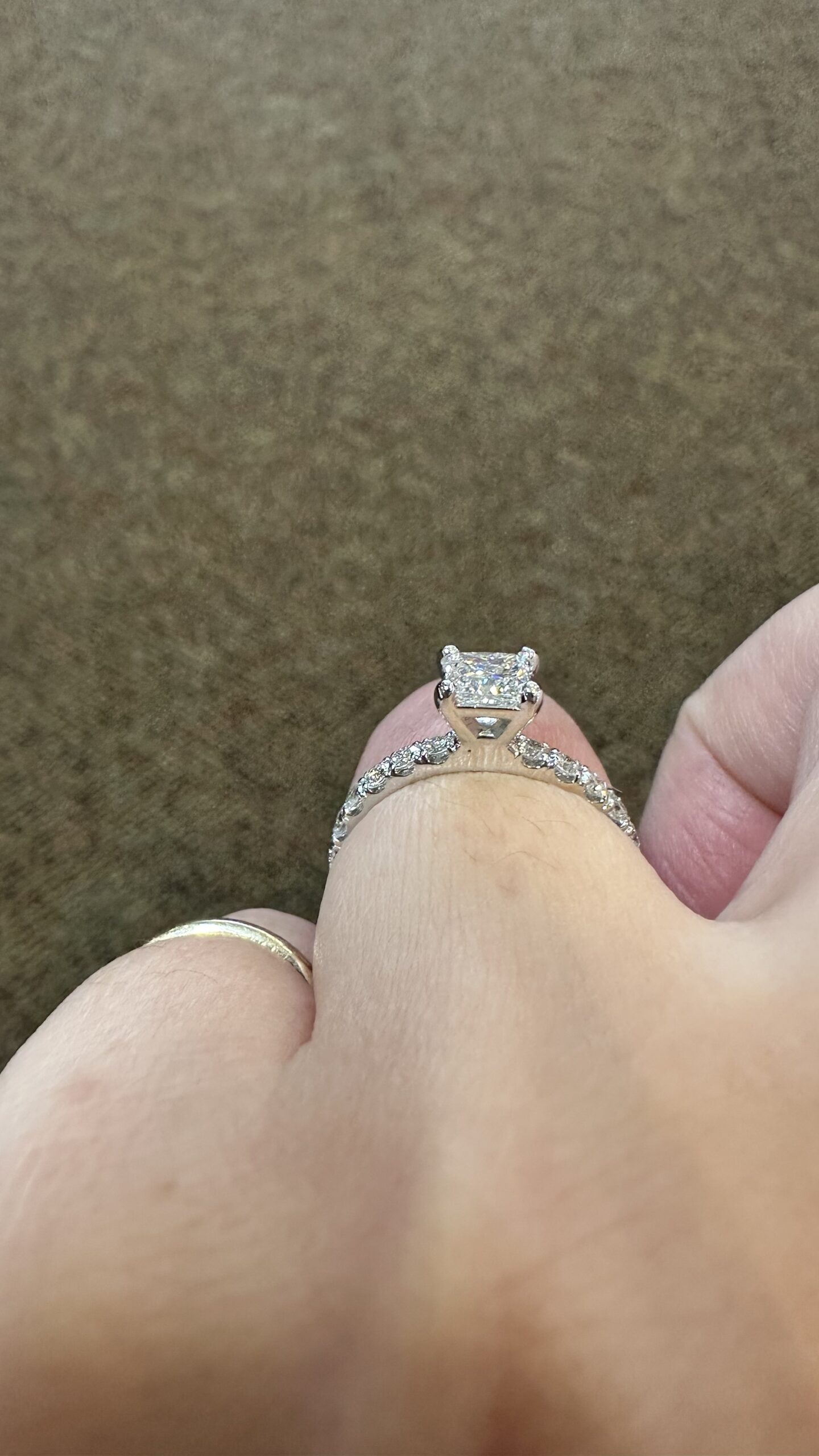 18k White Gold .70 Carat Princess Cut Diamond Engagement Ring - Image 19