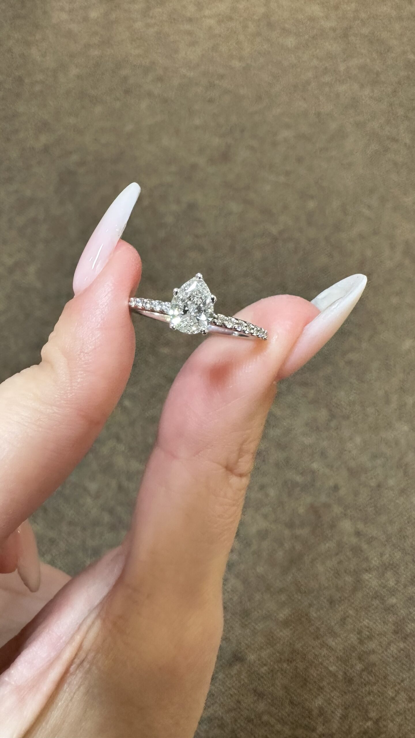 Pear Shaped Diamond Engagement Ring - K. Alan Smith