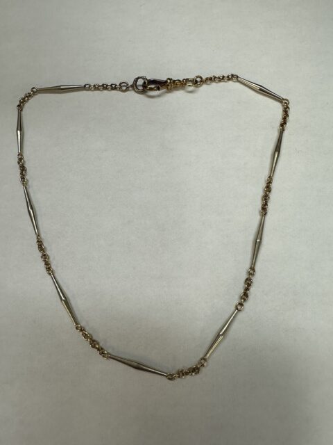 Vintage 14k Yellow Gold 13.5” Pocket Watch Chaib/Choker Necklace
