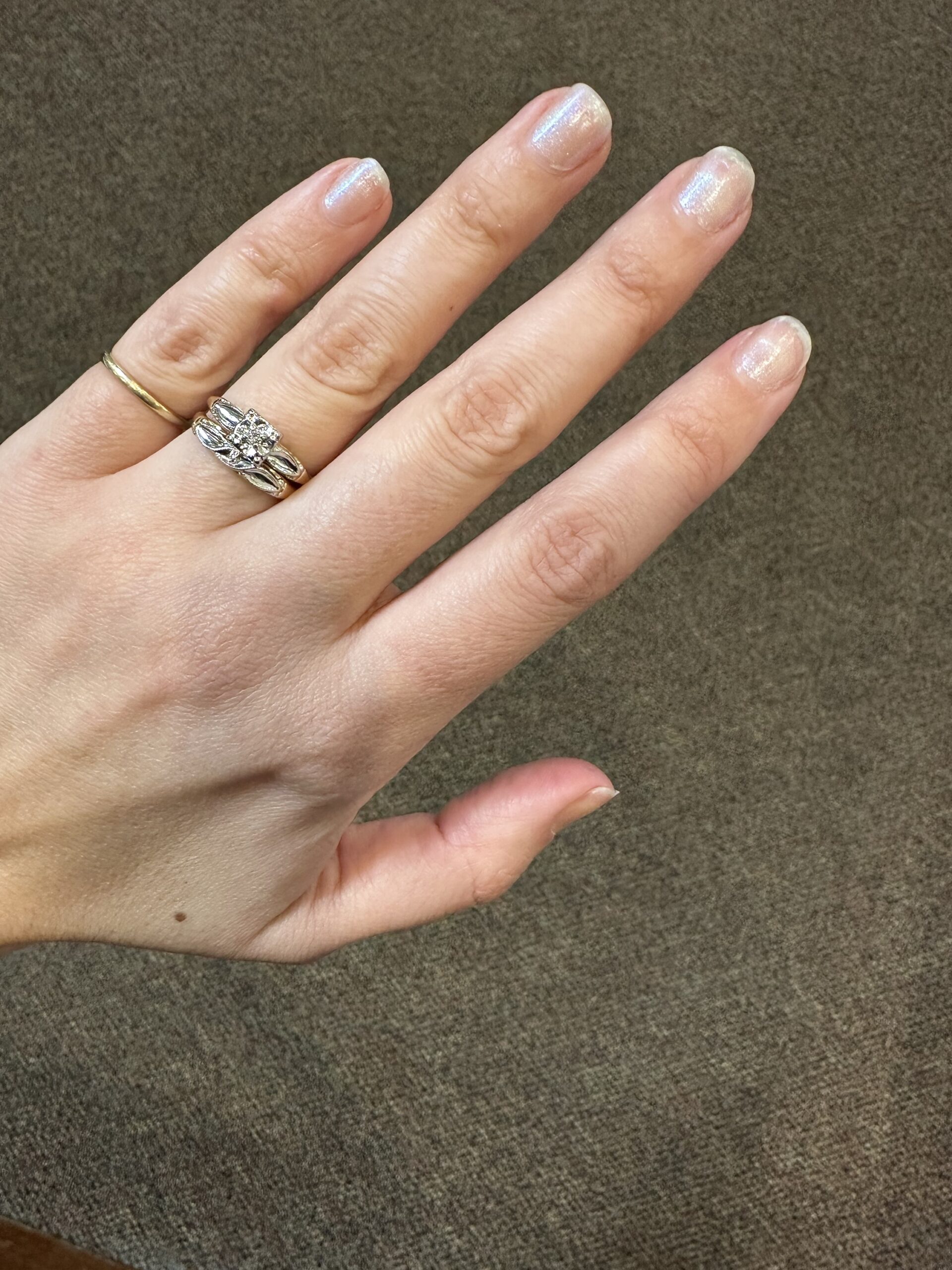 Vintage 14k 2tone Wedding Set - Image 20