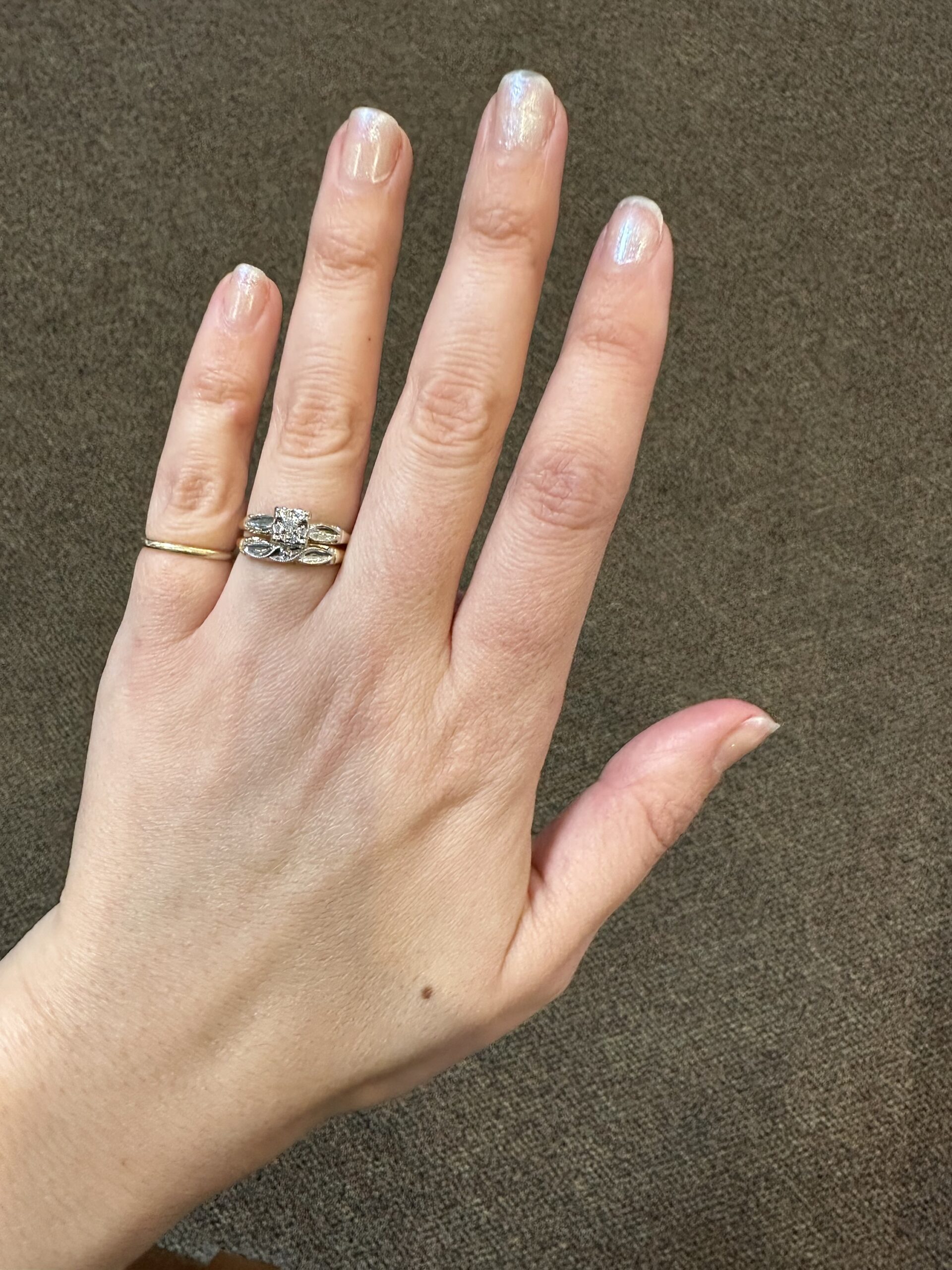 Vintage 14k 2tone Wedding Set - Image 21