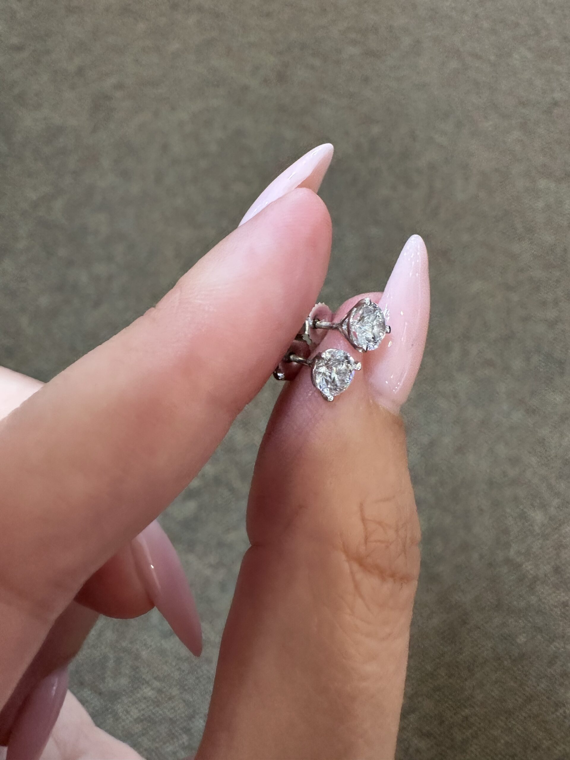 14k White Gold .75 Cttw Lab Grown Round Brilliant Cut Diamond Stud Earrings - Image 12