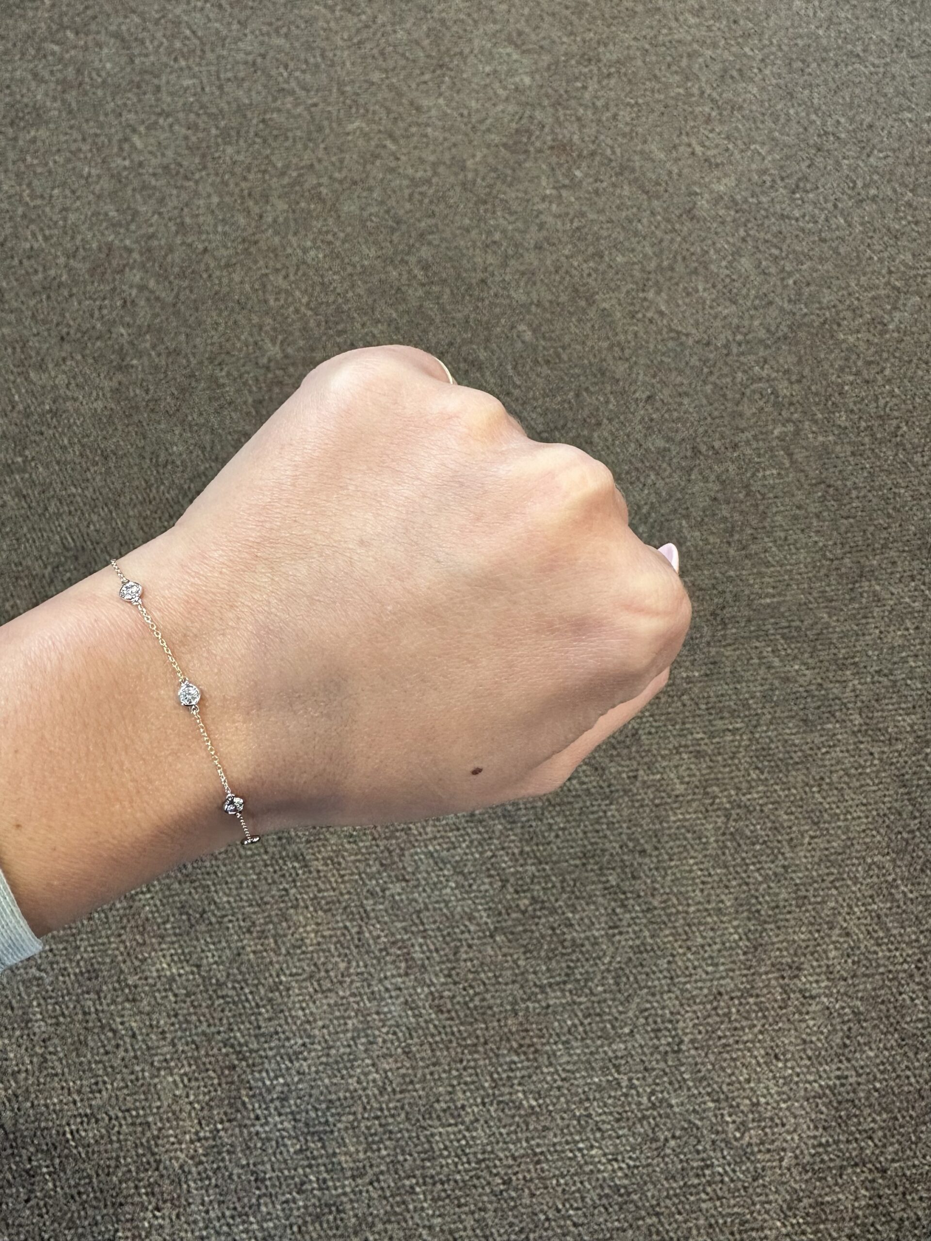 14k 2Tone .48 Cttw Round Brilliant Cut Diamond “By The Yard” Bracelet - Image 19