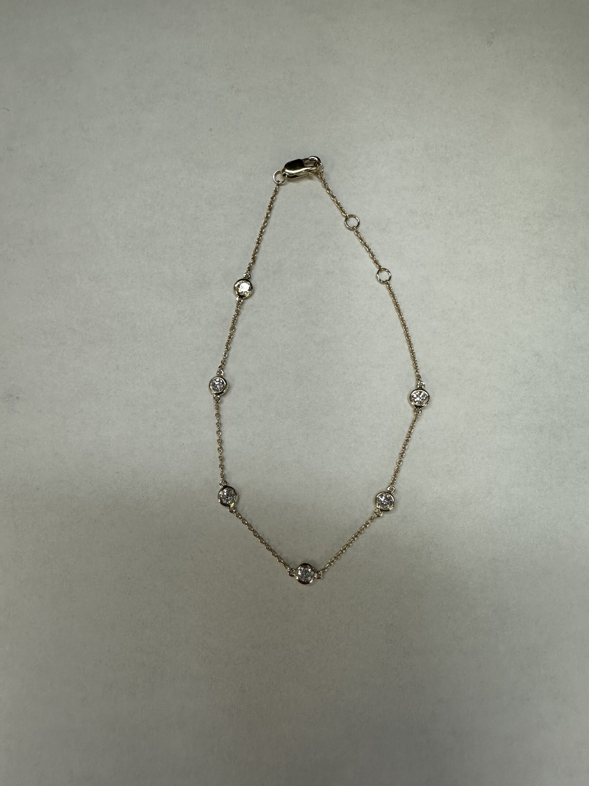 14k Yellow Gold 1/2 Cttw Round Brilliant Cut Diamond “By The Yard” Bracelet - Image 10