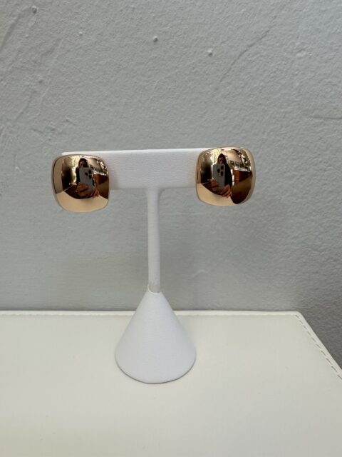 18k Rose Gold Button Style Post & Clip Earrings