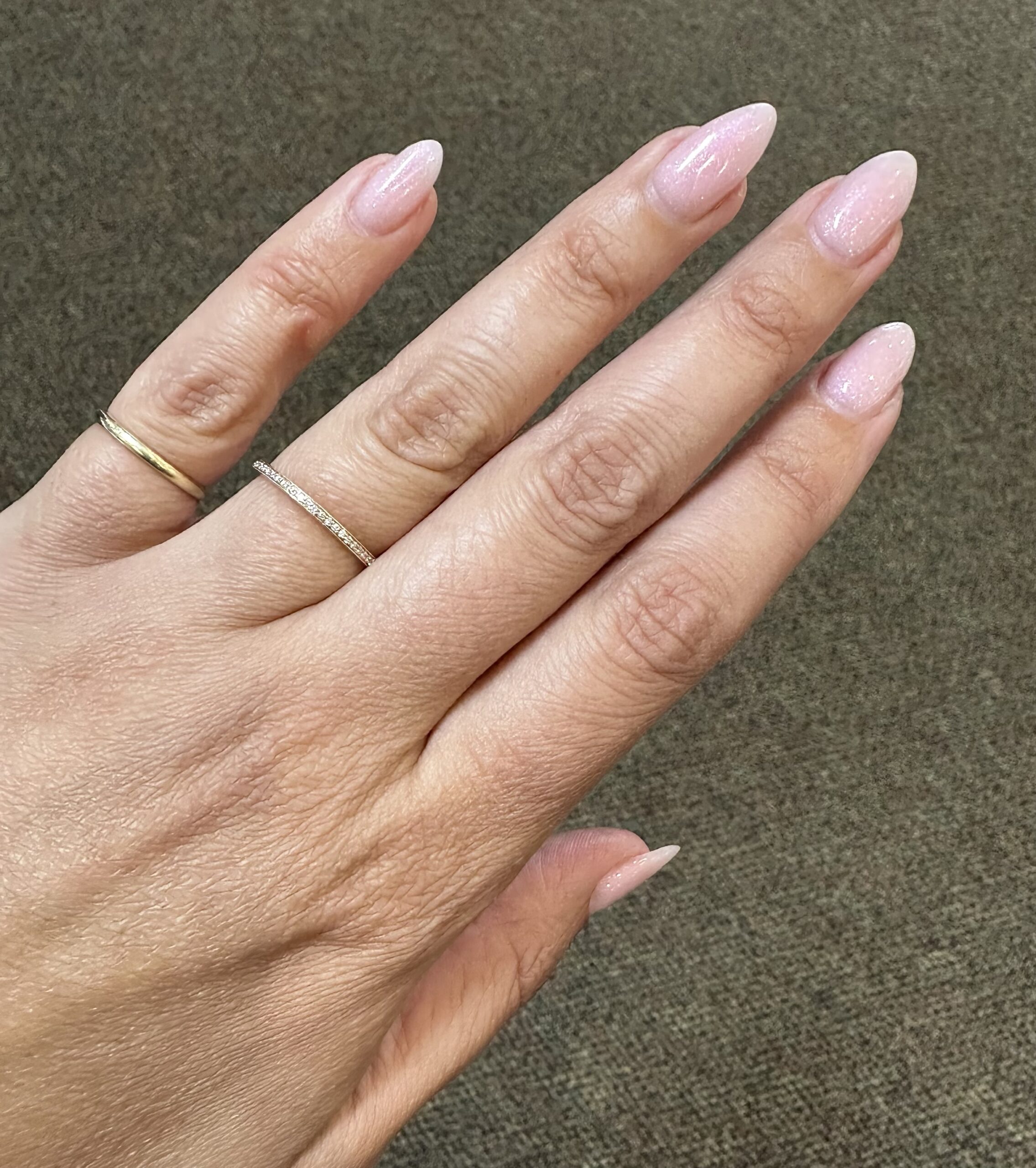 14k Rose Gold Genuine .16 Cttw Round Brilliant Cut Diamond Band - Image 9