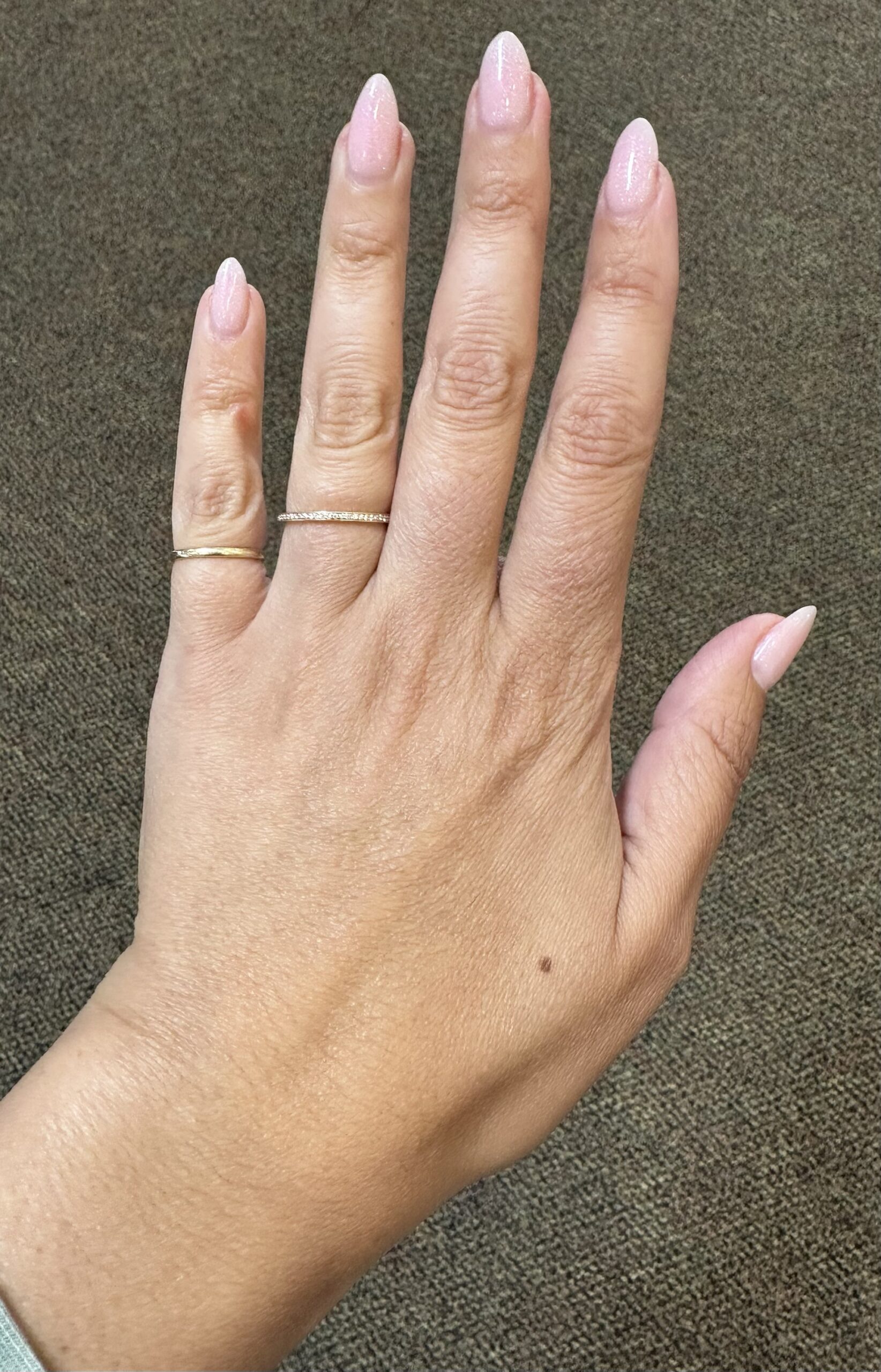 14k Rose Gold Genuine .16 Cttw Round Brilliant Cut Diamond Band - Image 4