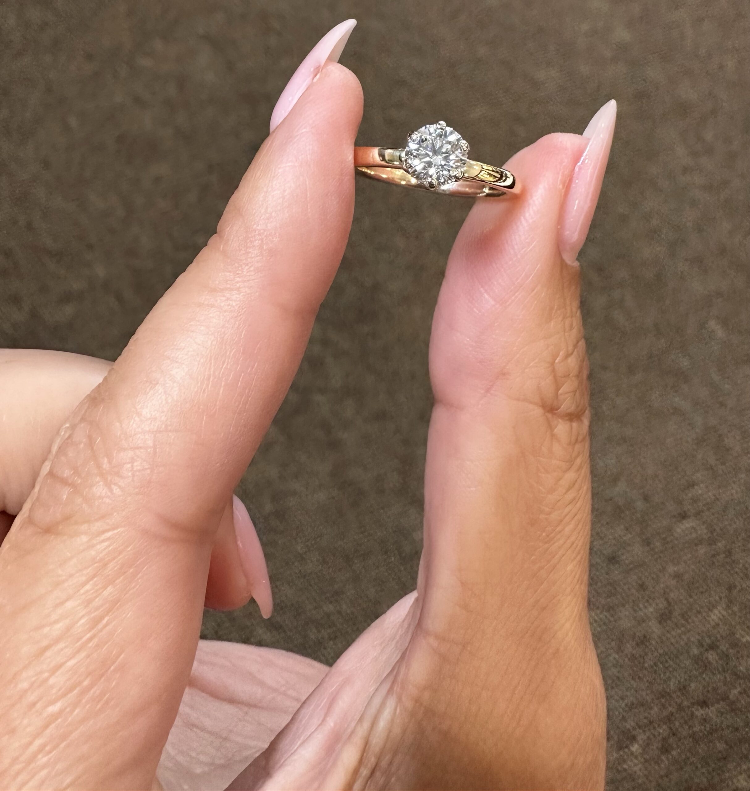 14K White Gold Round Cut Diamond Engagement Ring - LA Diamond – LA DIAMOND