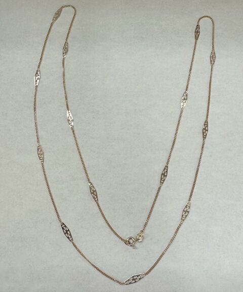 Vintage 14k Rose Gold 34” Chain