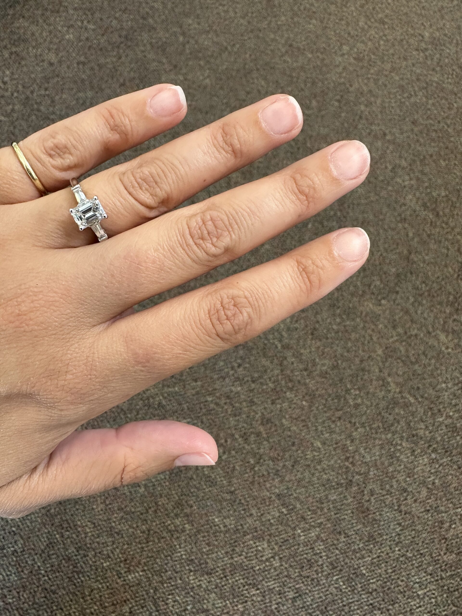 Custom Made Platinum Genuine GIA Certified 1.20 Carat Emerald Cut Diamond Engagement Ring - Image 30