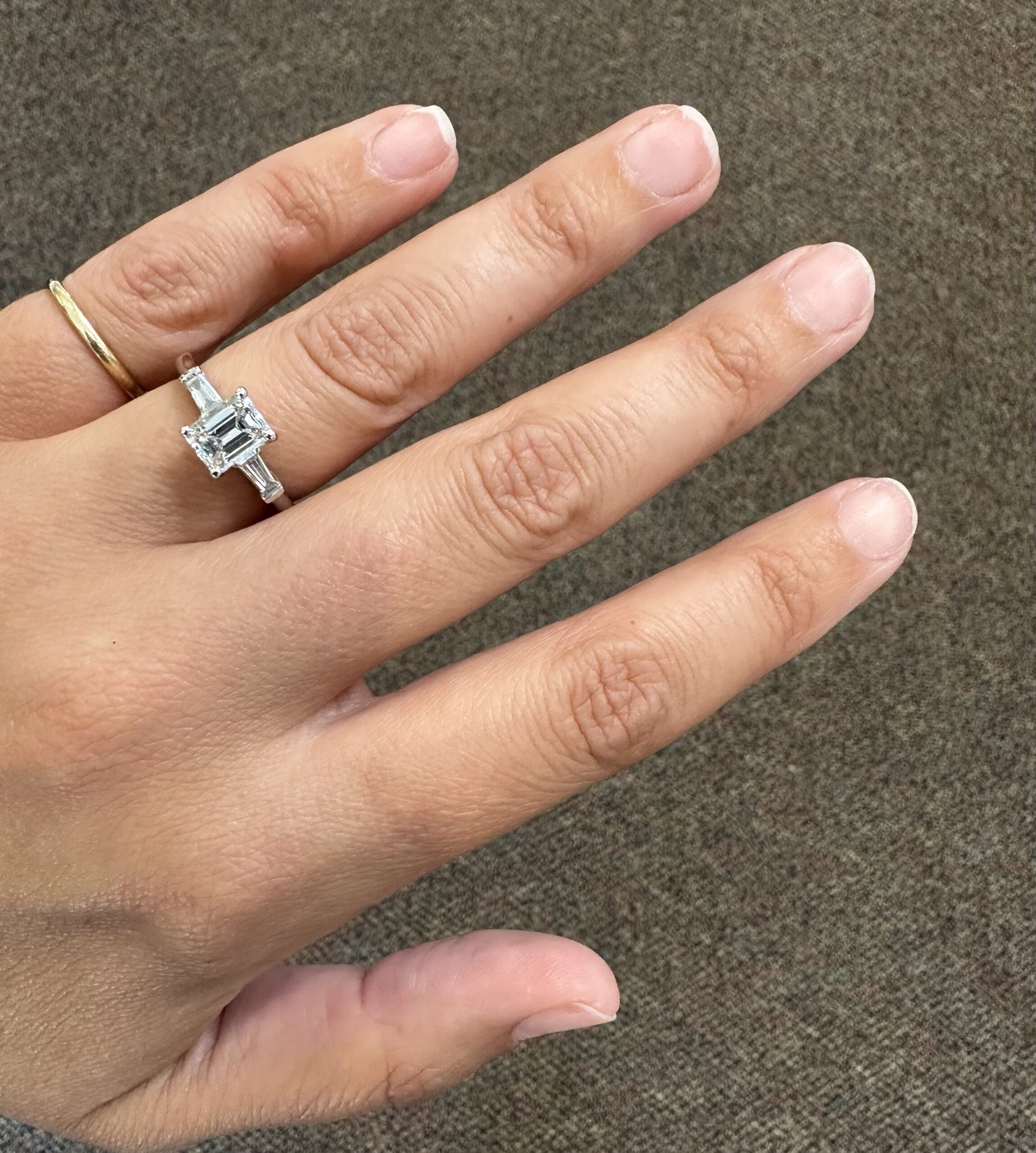 Custom Made Platinum Genuine GIA Certified 1.20 Carat Emerald Cut Diamond Engagement Ring - Image 22