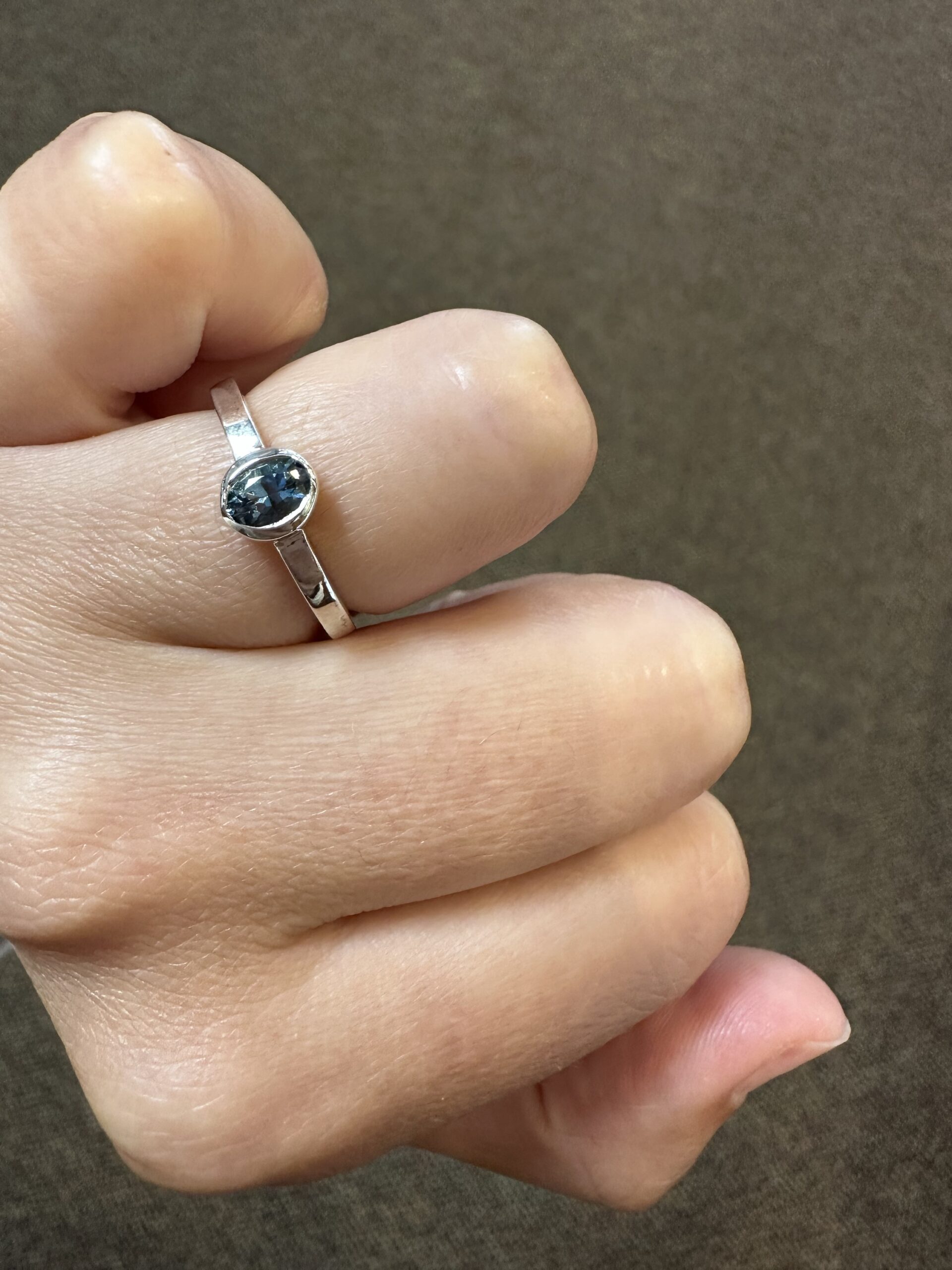 Sterling Silver Bezel Set Genuine .42 Cttw Aquamarine Ring - Image 13