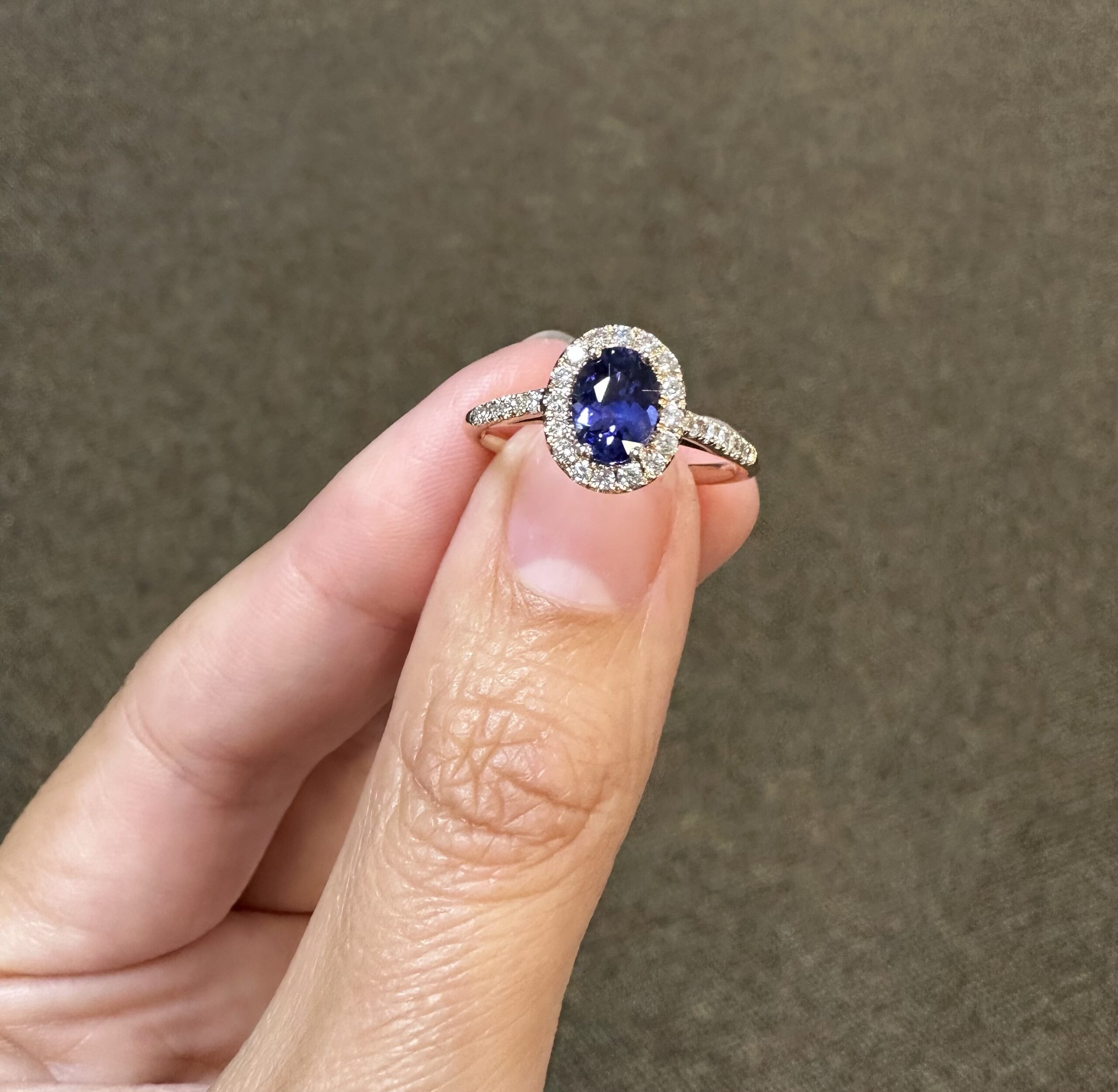 14k Rose Gold Genuine .93 Carat Purple Sapphire & Diamond Halo Ring - Image 13