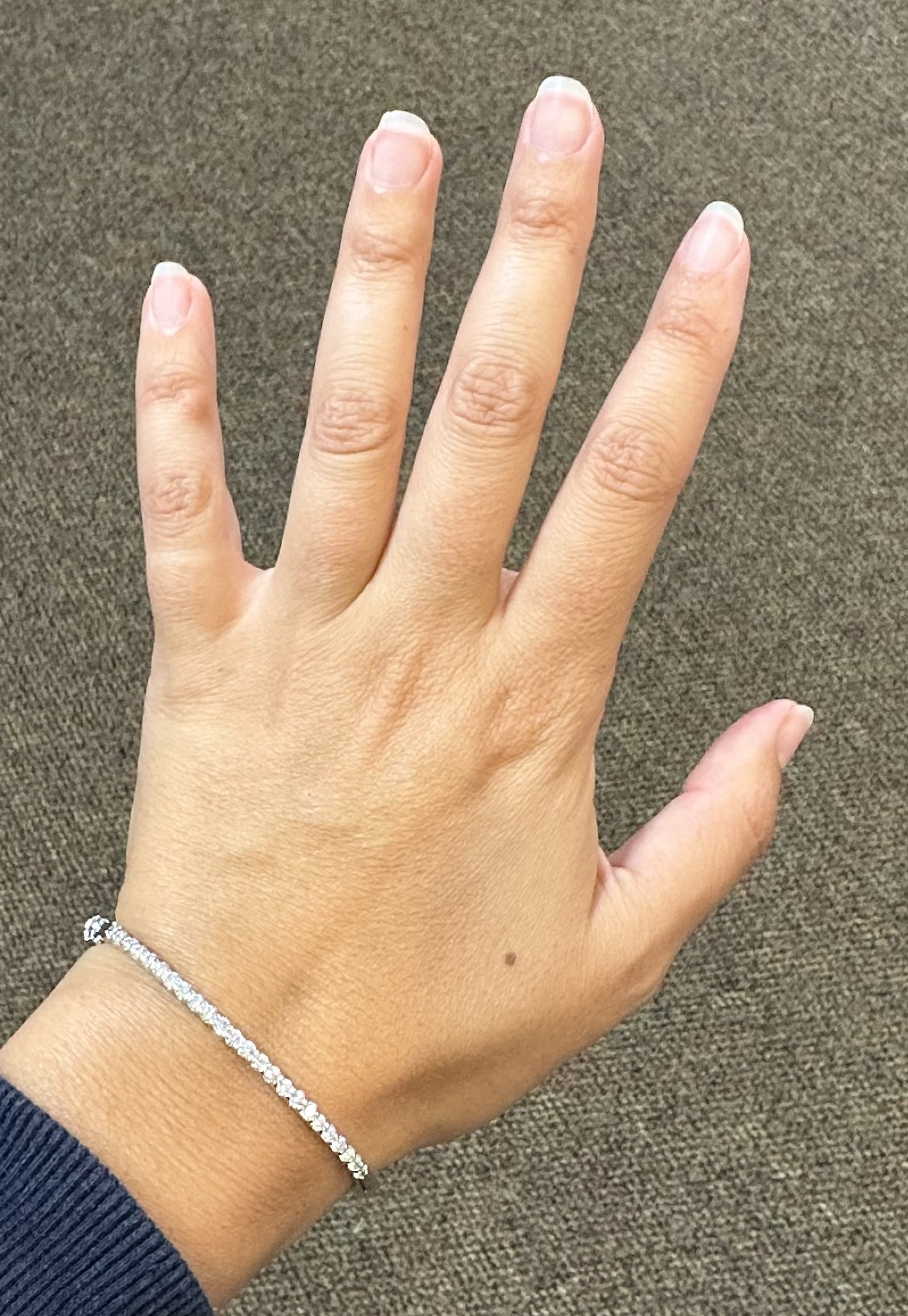 14k White Gold Genuine 1.60 Cttw Round Brilliant Cut Diamond Bangle Bracelet - Image 26