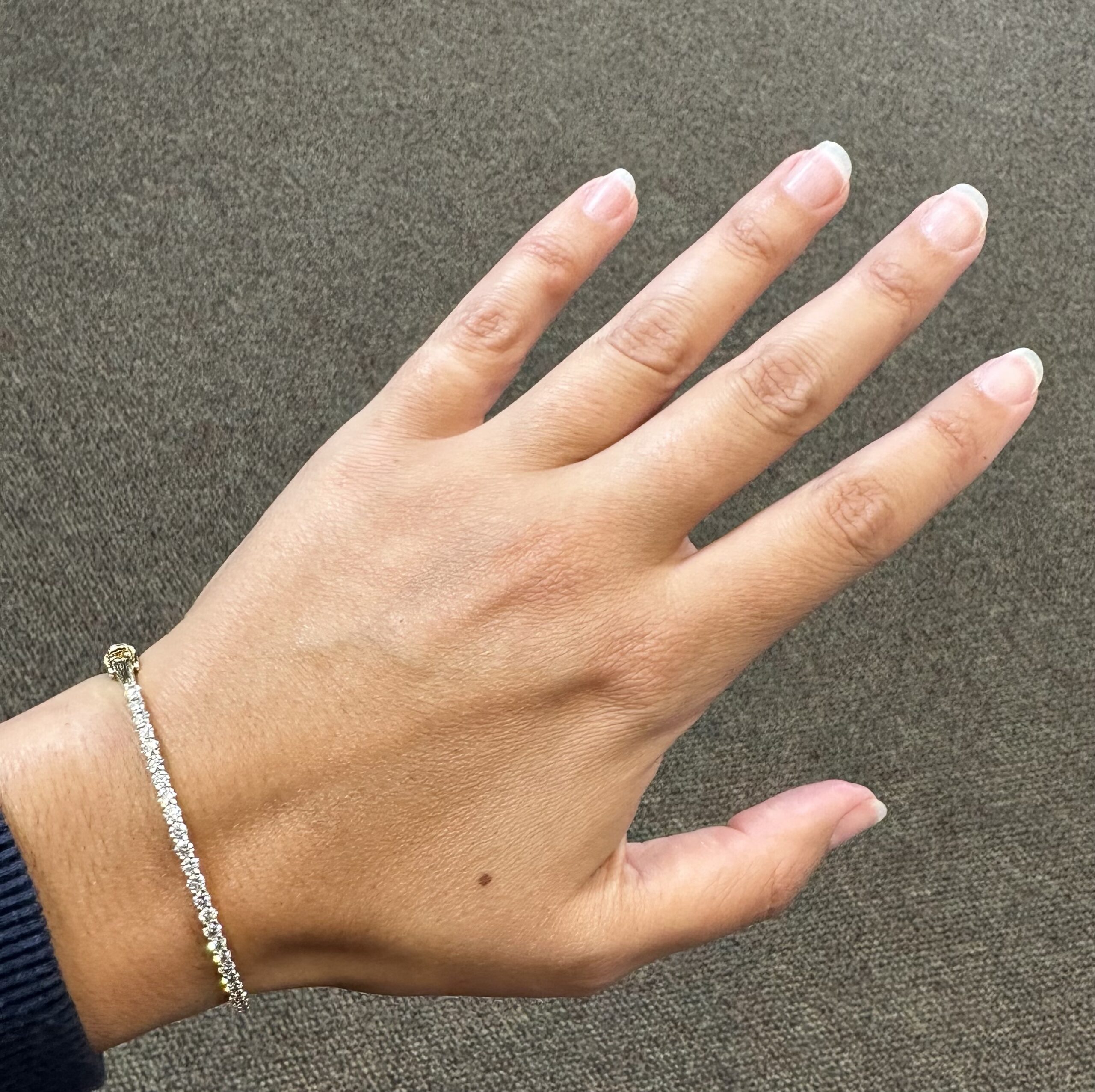 14k Yellow Gold Genuine 1.60 Cttw Round Brilliant Cut Diamond Bangle Bracelet - Image 22