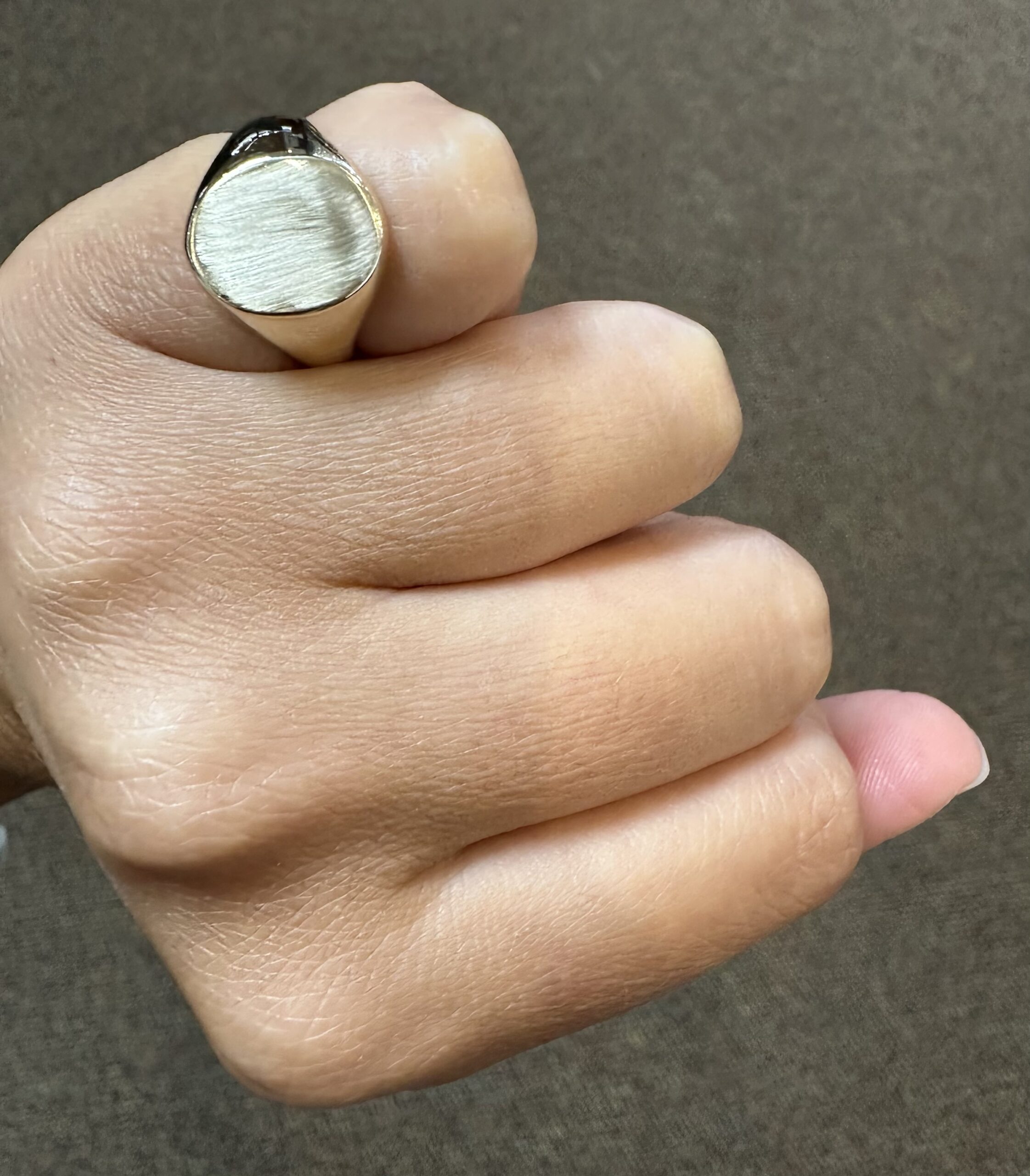 14k Yellow Gold Oval Shaped Signet Ring - Image 19