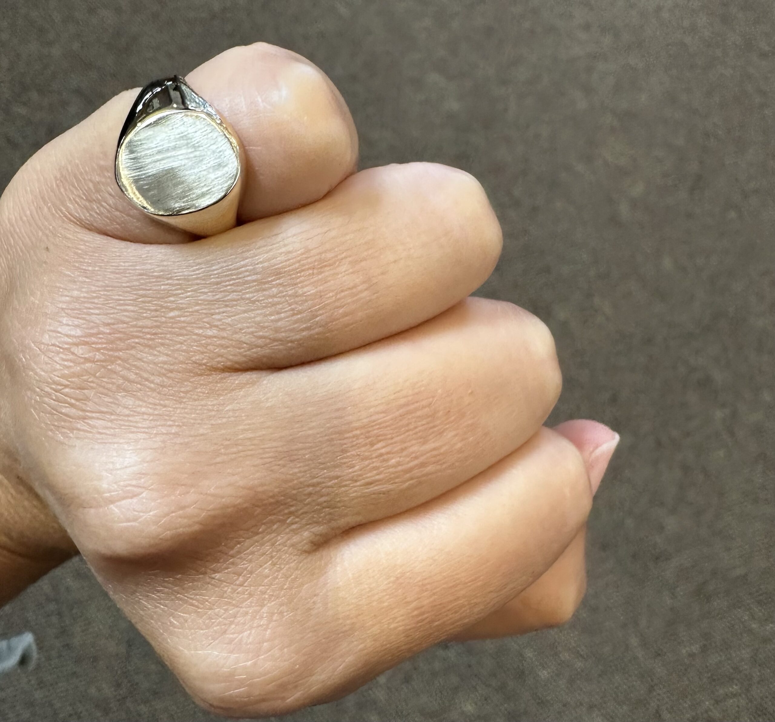 14k Yellow Gold Oval Shaped Signet Ring - Image 13