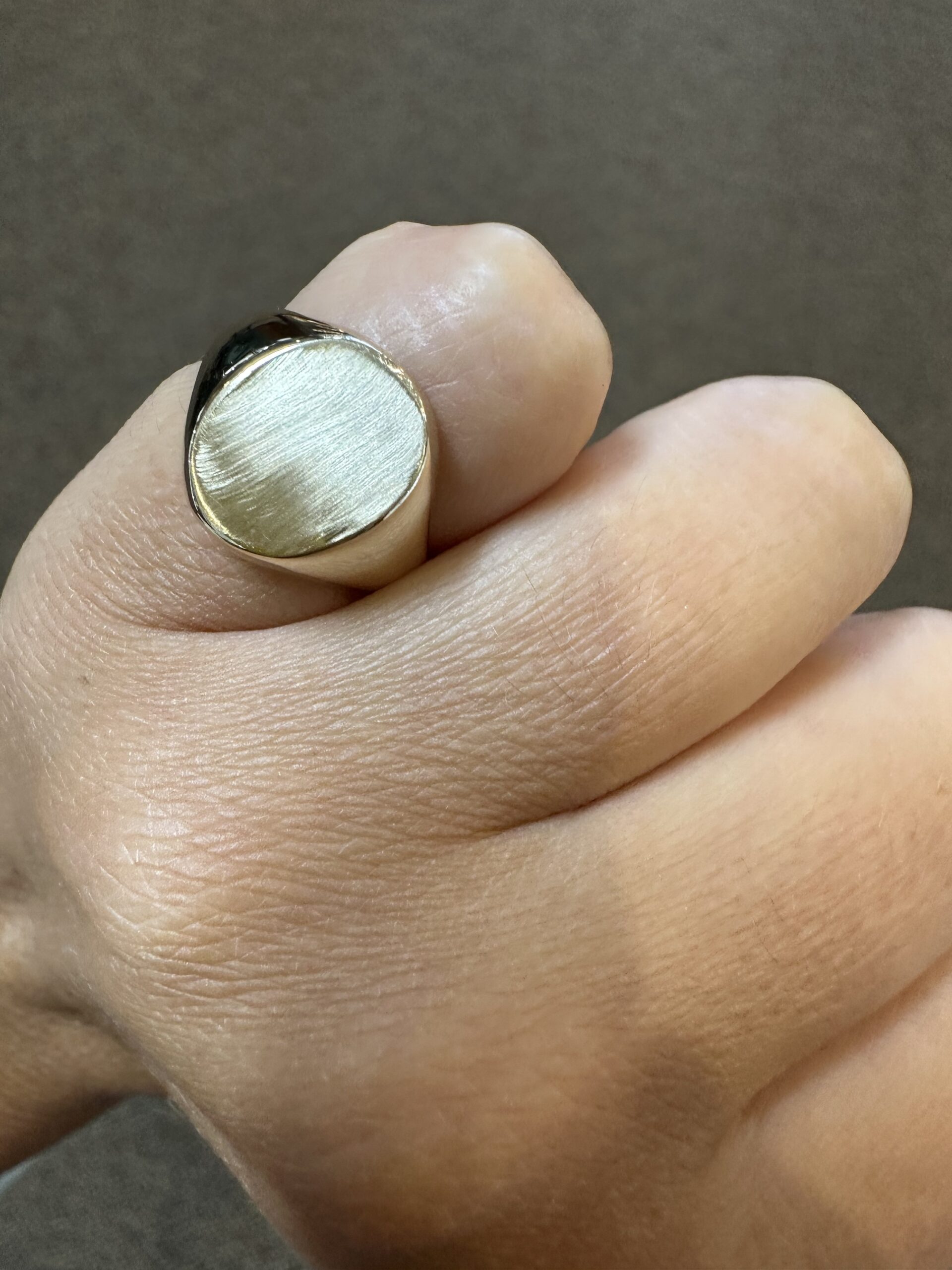 14k Yellow Gold Oval Shaped Signet Ring - Image 12