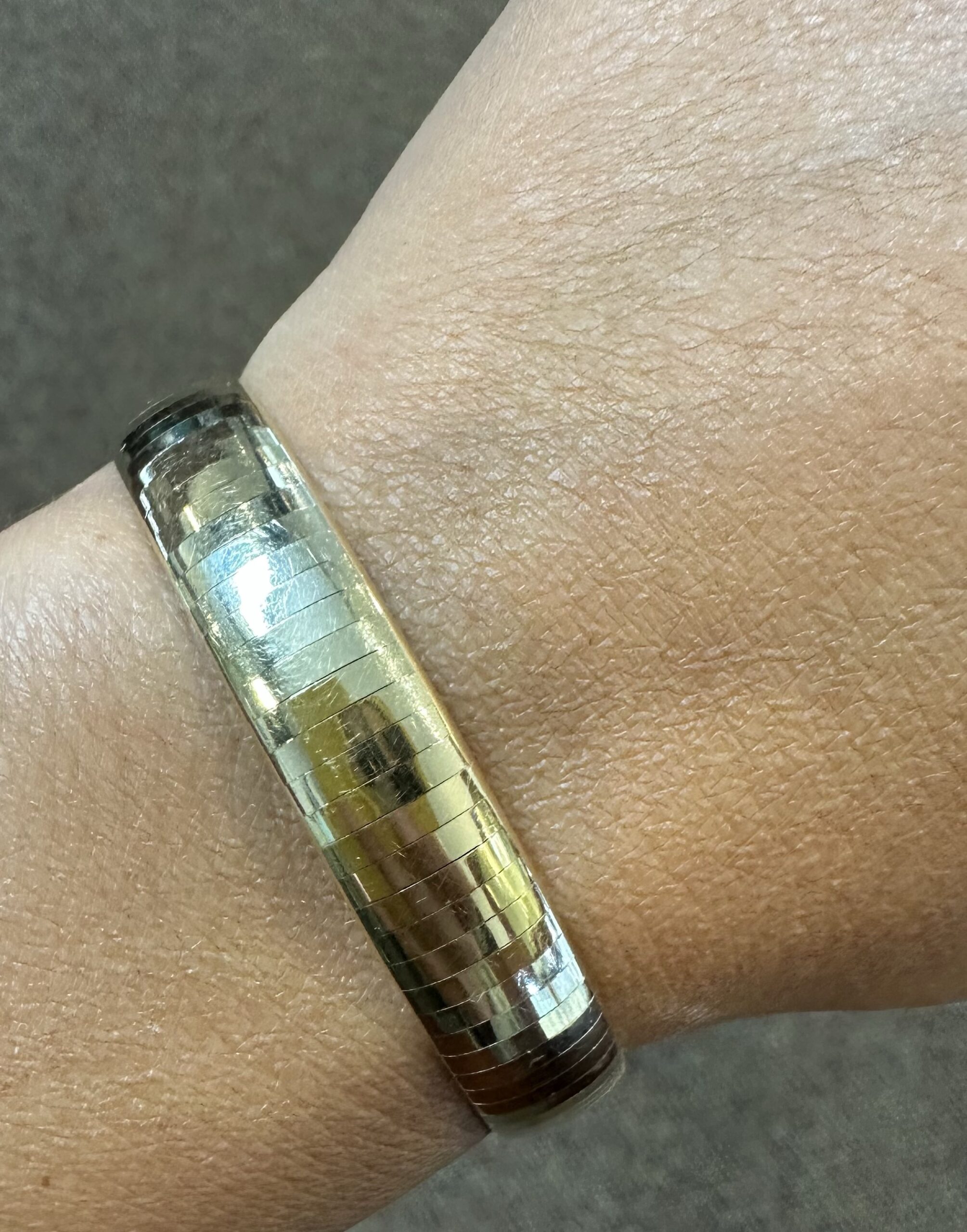 14k Yellow Gold 10 MM Omega Style Flexible Bracelet - Image 26