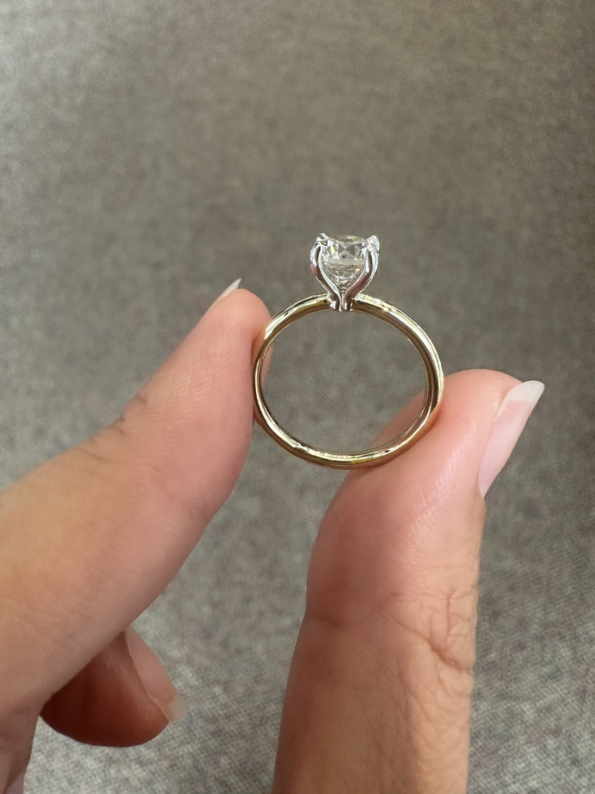 14k 2Tone .96 Carat Round Brilliant Cut Diamond Solitaire - Image 12