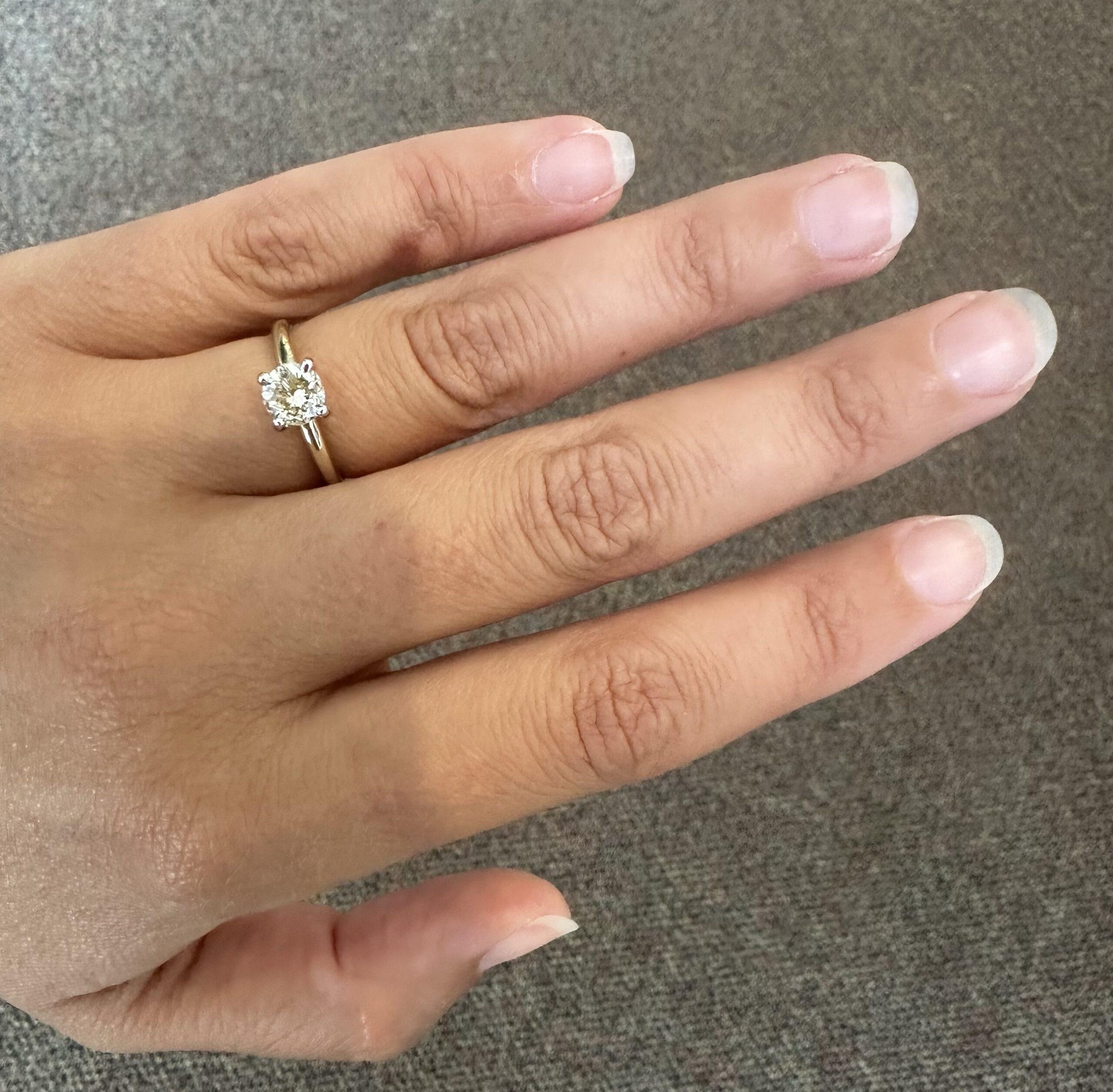 14k 2Tone .96 Carat Round Brilliant Cut Diamond Solitaire - Image 27