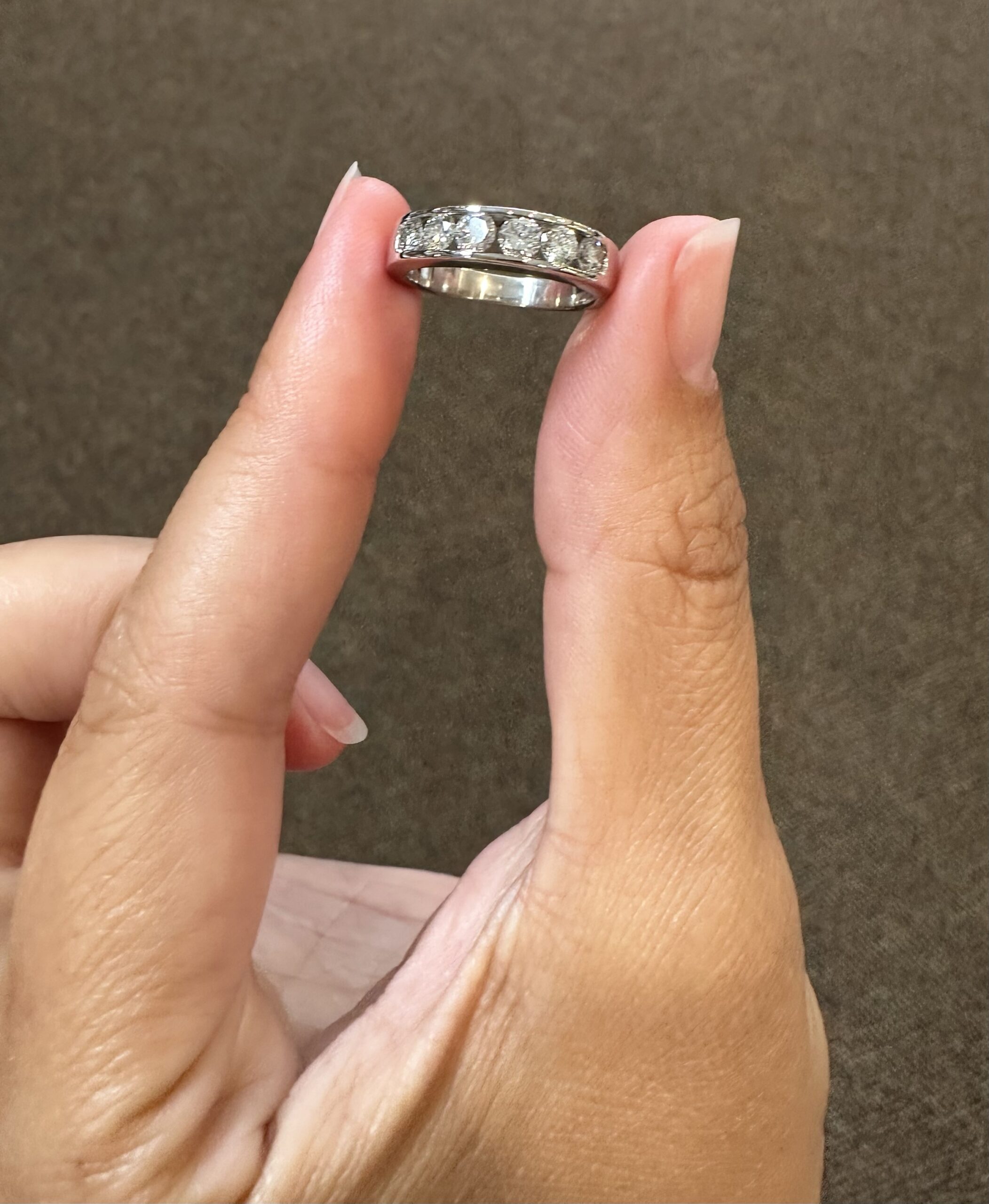 18k White Gold 1/2 Cttw Channel Set Diamond Band - Image 24