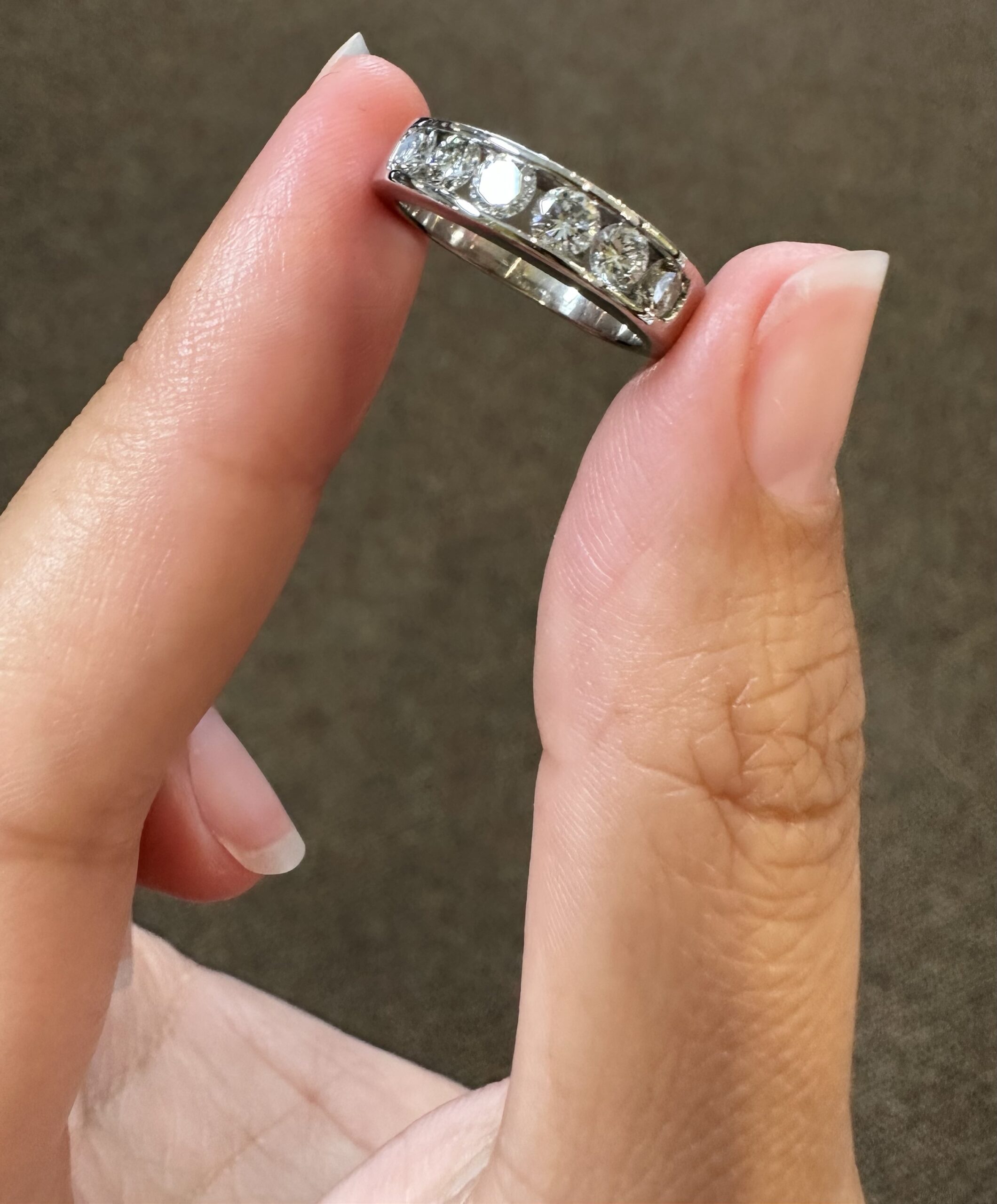 18k White Gold 1/2 Cttw Channel Set Diamond Band - Image 25