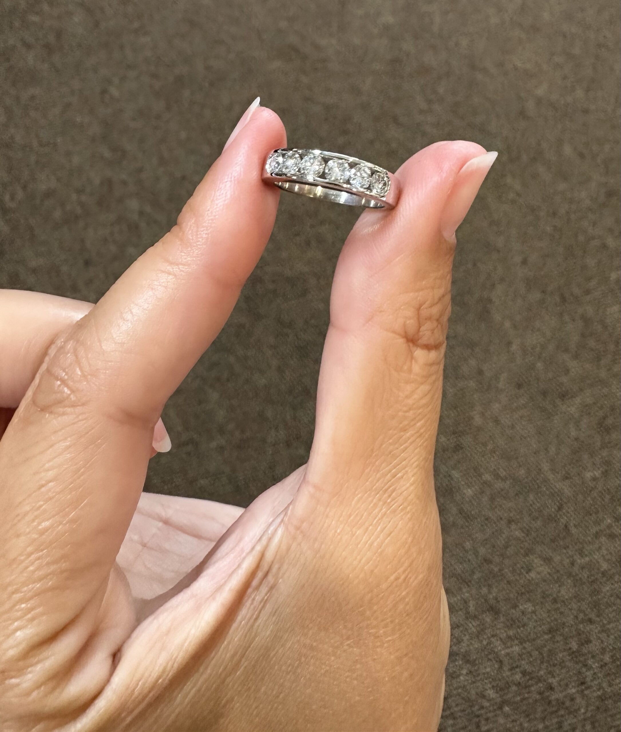 18k White Gold 1/2 Cttw Channel Set Diamond Band - Image 17