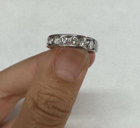 18k White Gold 1/2 Cttw Channel Set Diamond Band