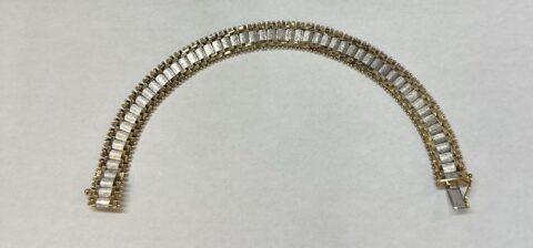 14k White & Yellow Gold Flexible Link Bracelet