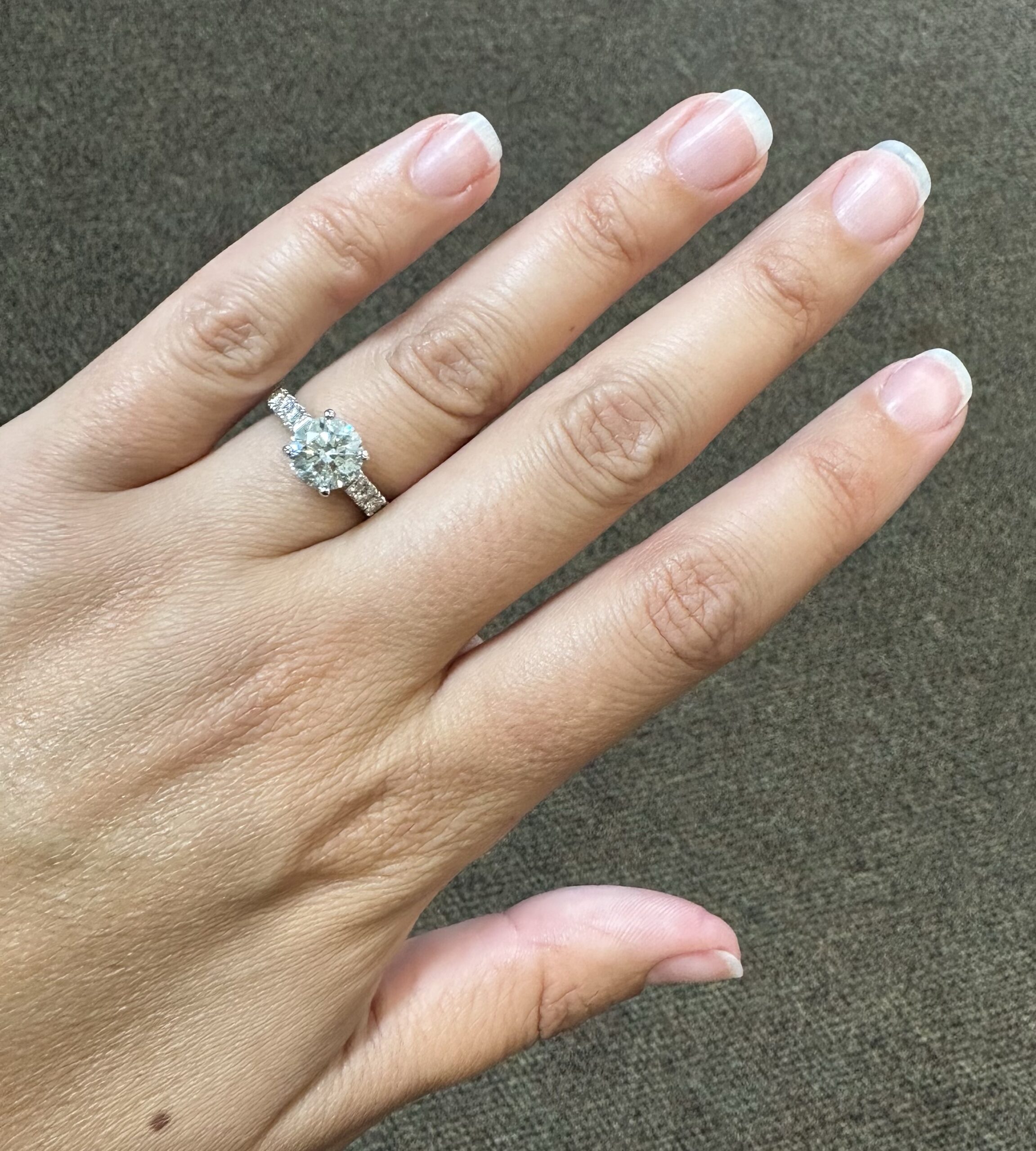 Custom Made Platinum Genuine 2.12 Carat Round Brilliant Cut Diamond Solitaire - Image 31