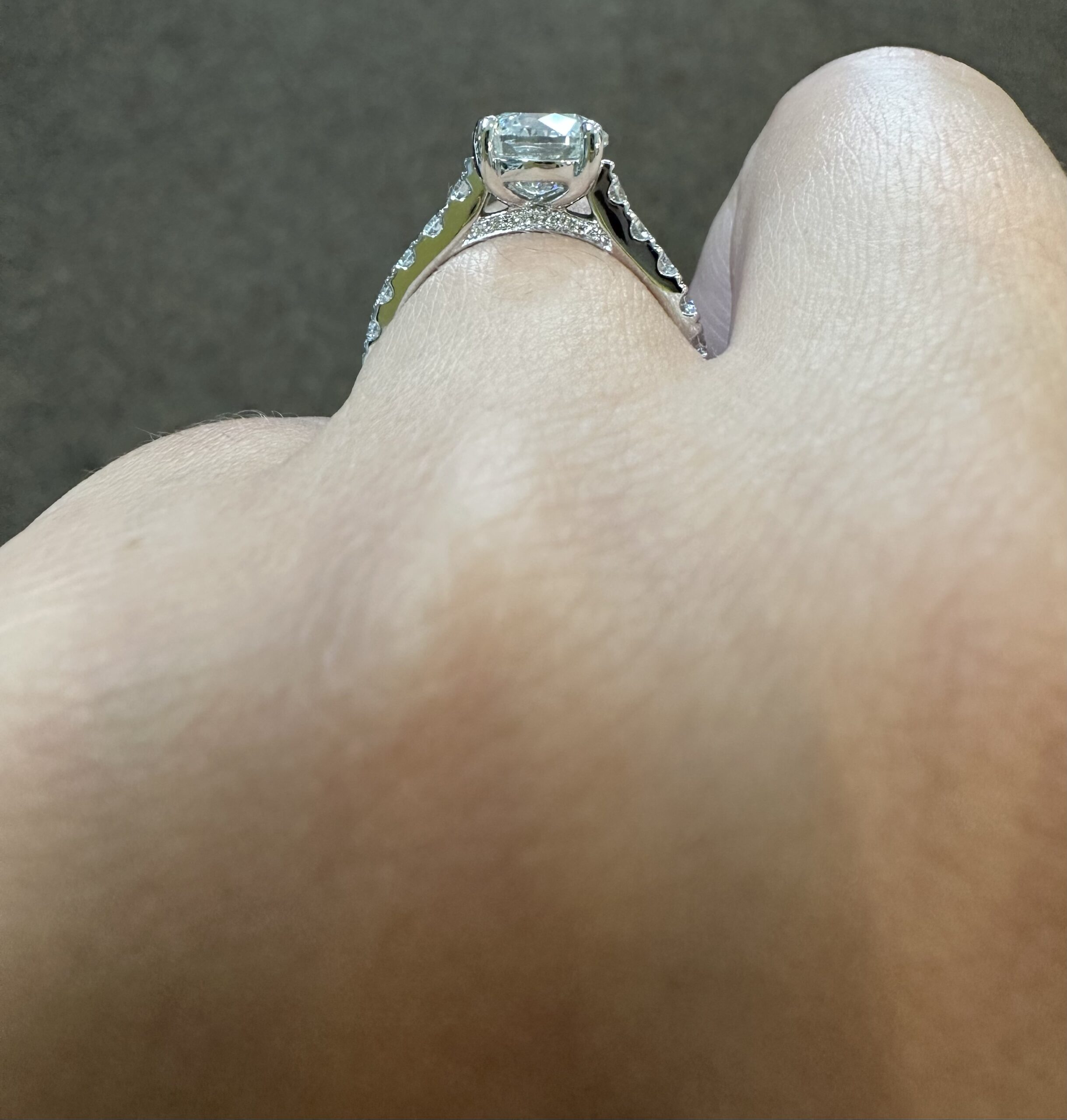 Custom Made Platinum Genuine 2.12 Carat Round Brilliant Cut Diamond Solitaire - Image 24