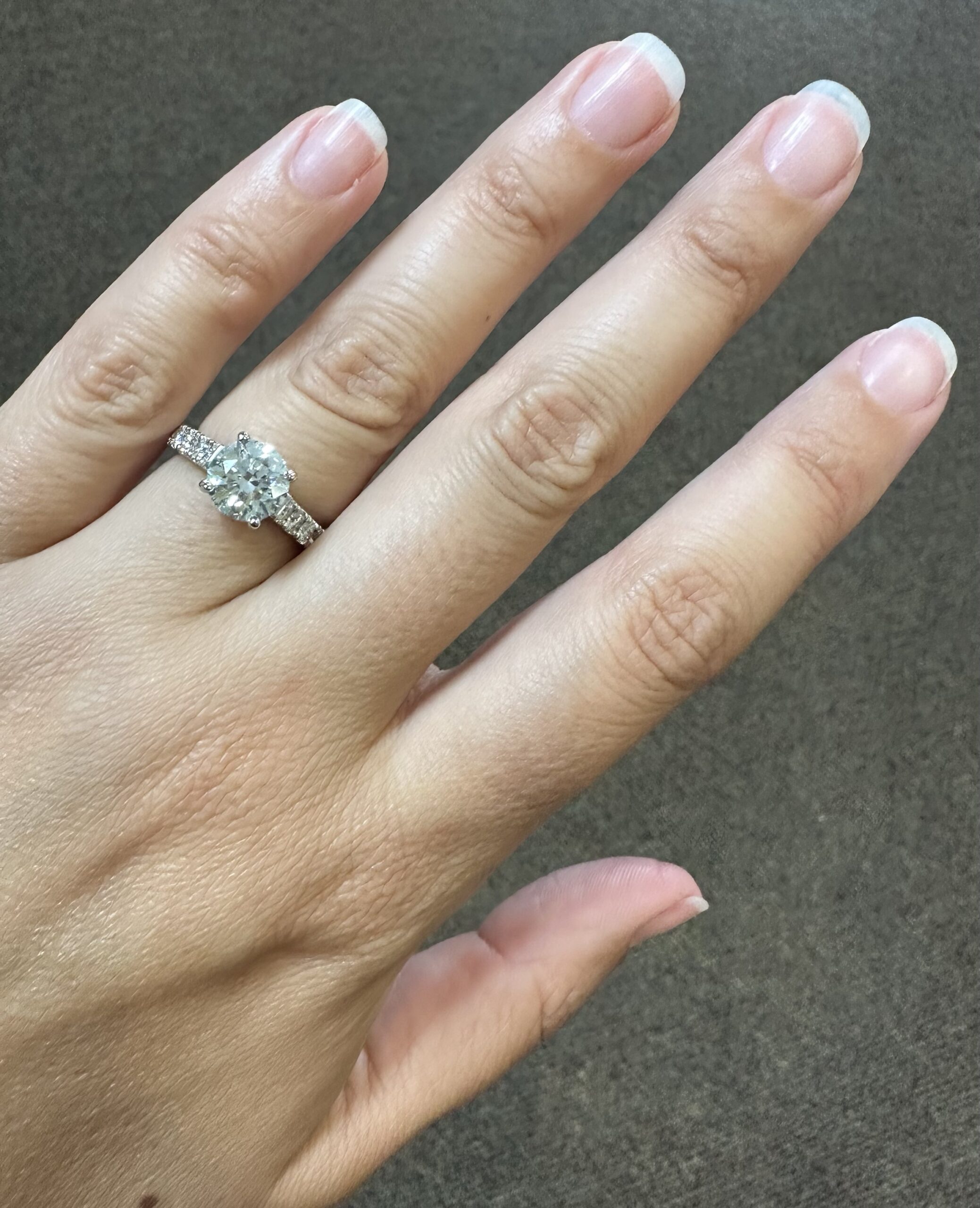 Custom Made Platinum Genuine 2.12 Carat Round Brilliant Cut Diamond Solitaire - Image 22