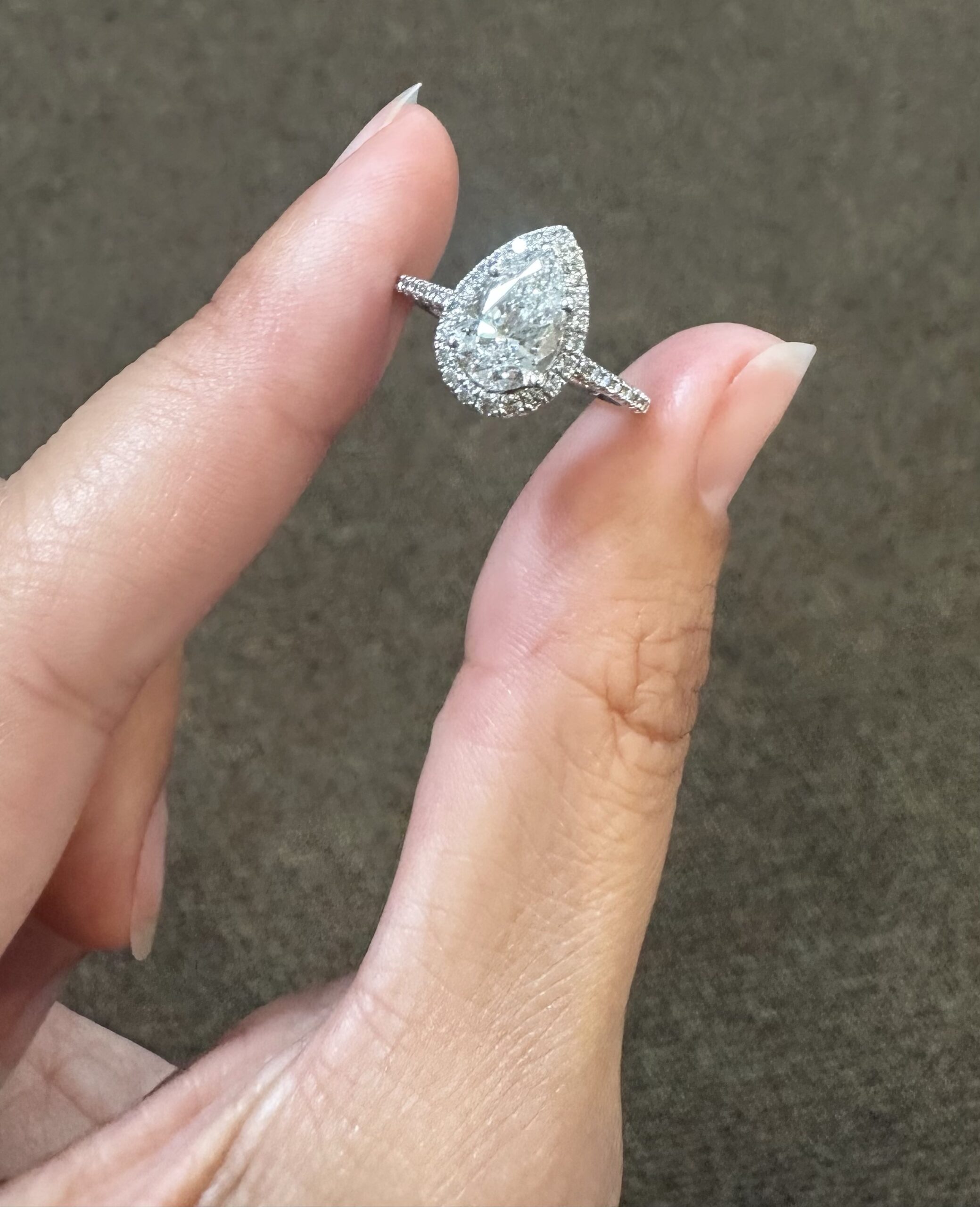 High Profile Aquamarine Halo Engagement Ring In 14K White Gold |  Fascinating Diamonds