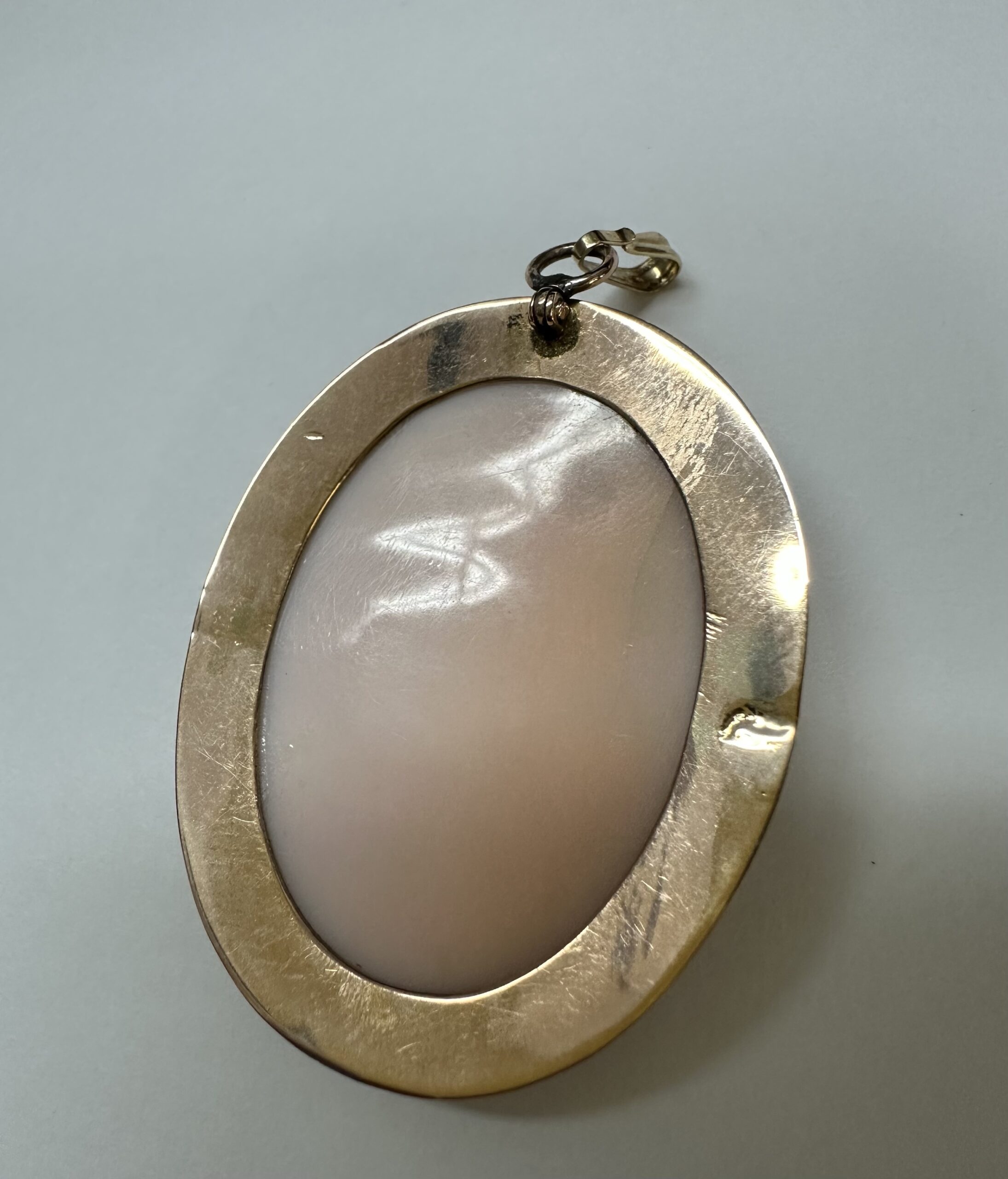 Antique 14k Yellow Gold Engraved Cameo Pendant - Image 12