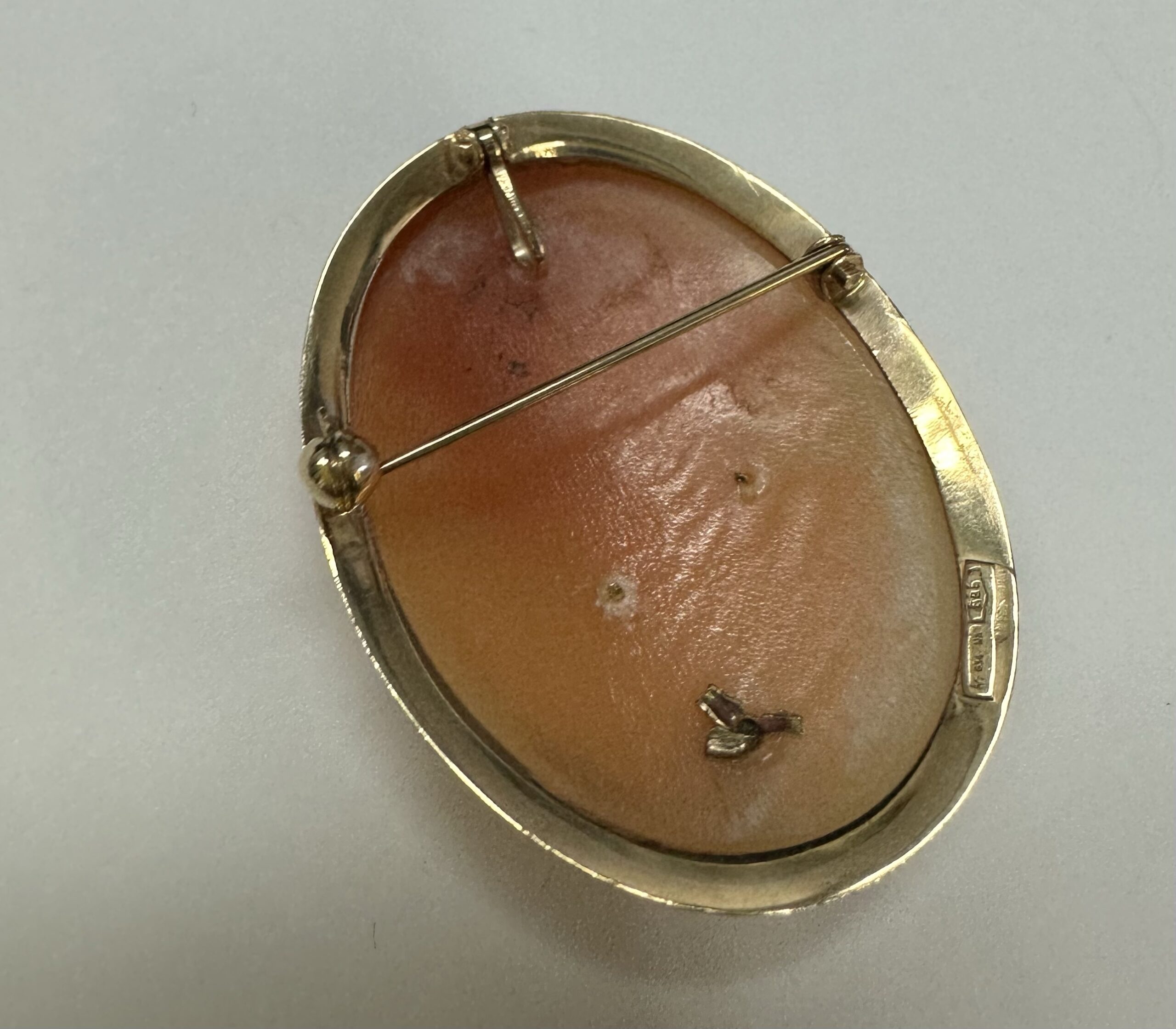 Vintage 14k Yellow Gold Cameo With Diamond Accent - Image 15
