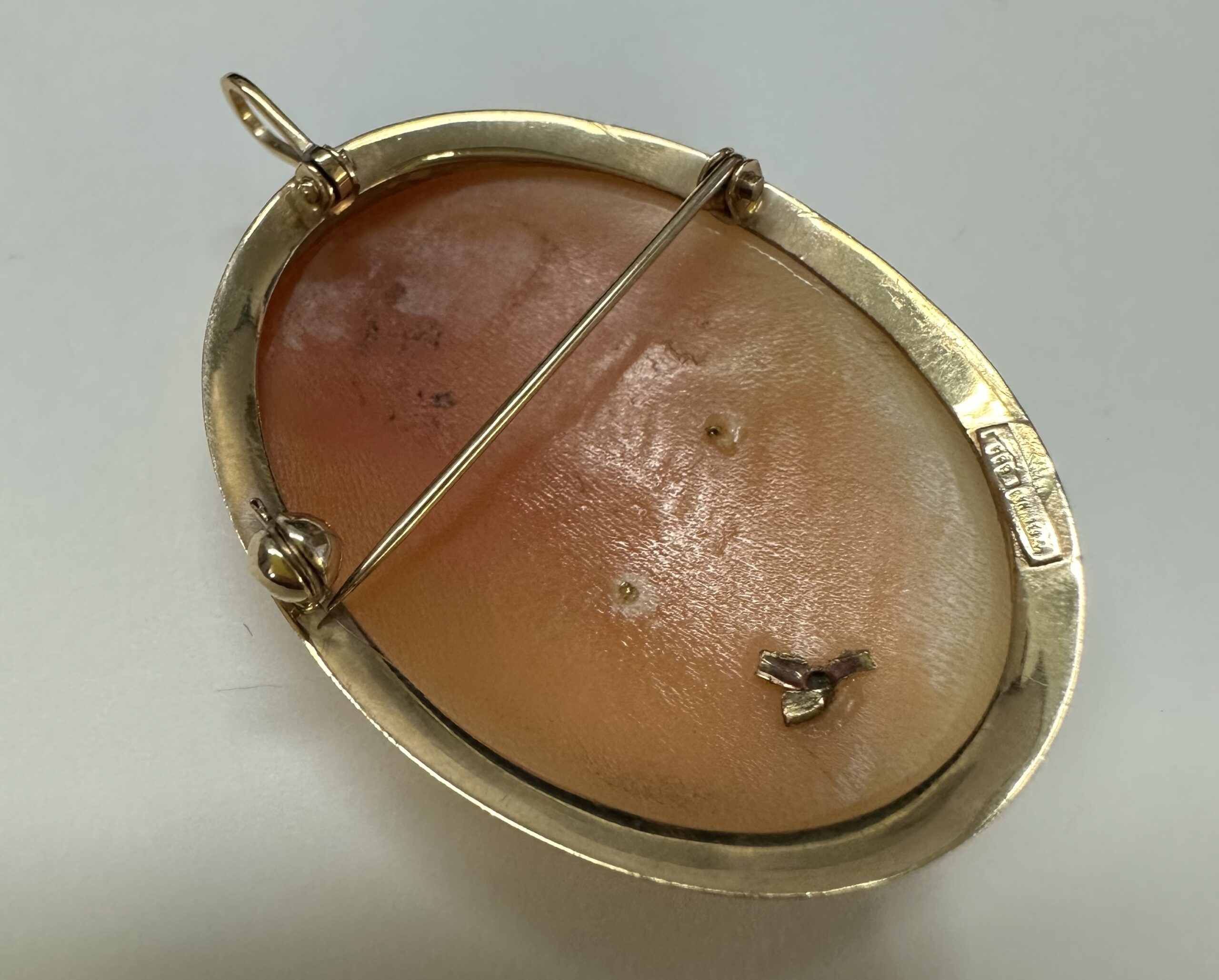 Vintage 14k Yellow Gold Cameo With Diamond Accent - Image 18