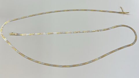 Vintage 14k Tri-Color Herringbone Chain