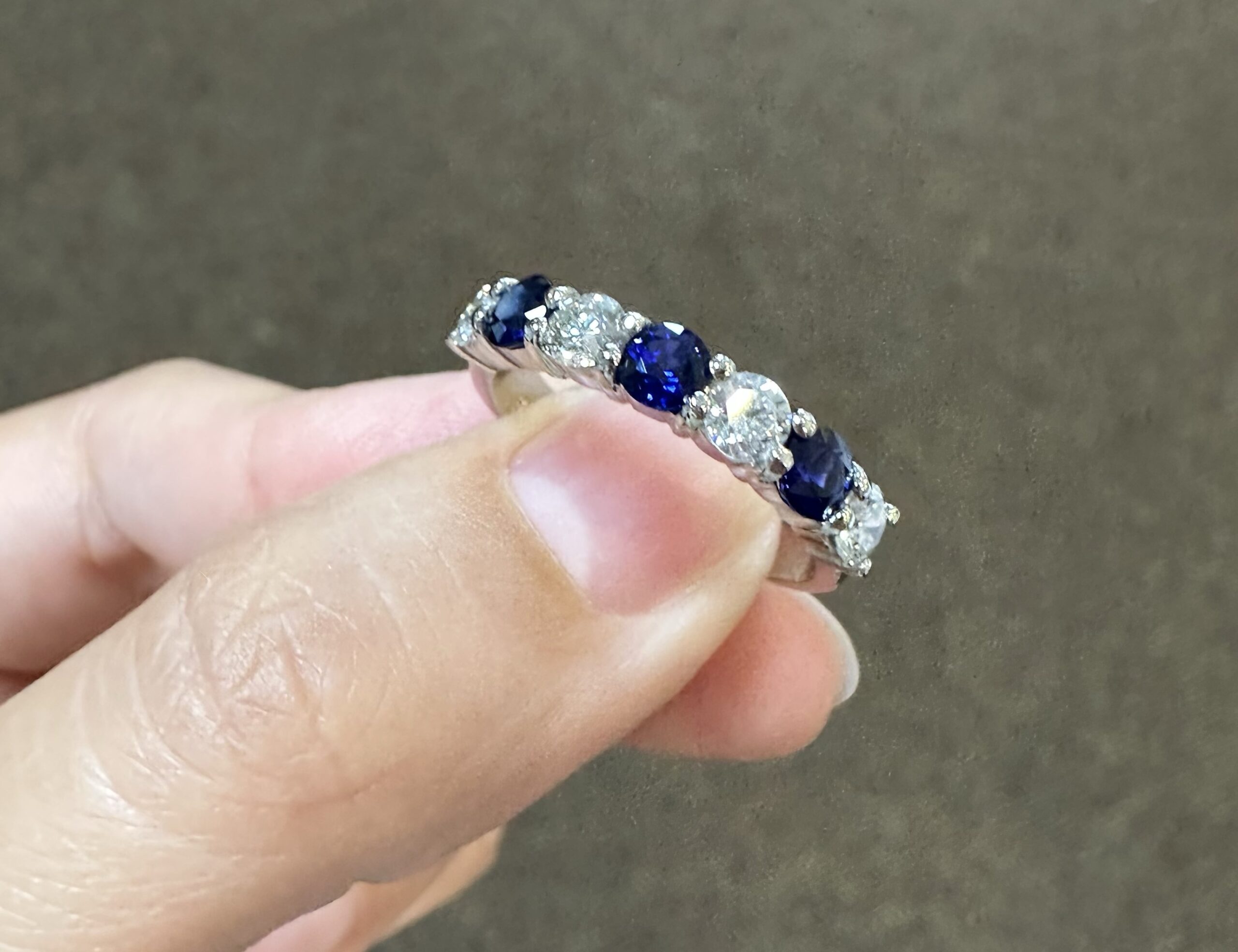 Platinum 7 Stone Genuine .95 Cttw Diamond & .78 Cttw Diamond Band - Image 40