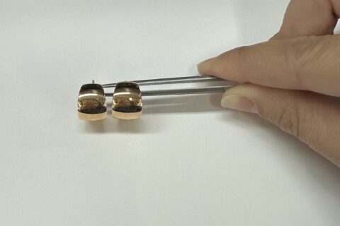 18k Rose Gold Post & Clip Earrings With Filigree Details