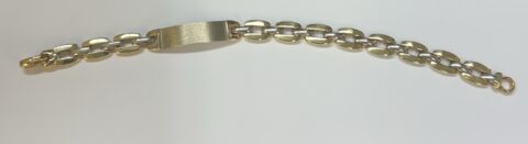 18k Yellow Gold Gent’s ID Bracelet With Satin Finish