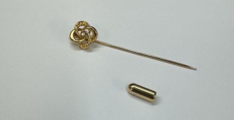 Vintage 14k Yellow Gold Genuine Love Knot Stick Pin