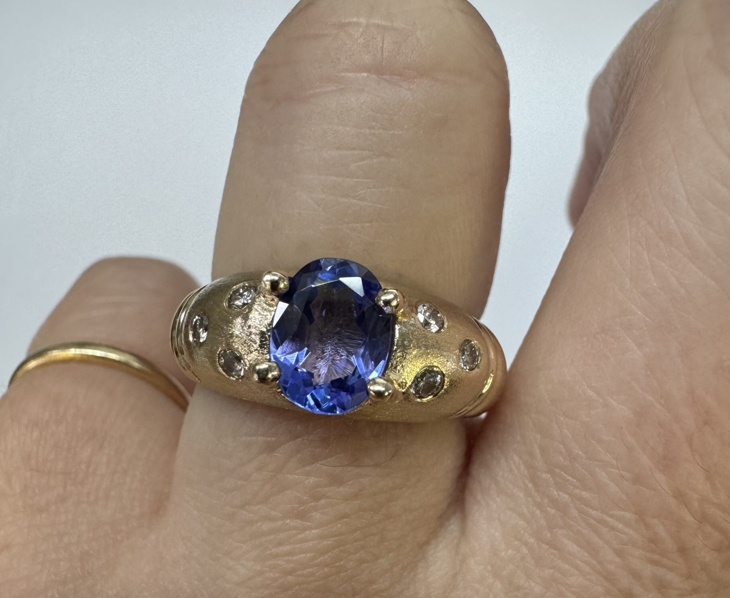 14k Yellow Gold Genuine 1.15 Cttw Tanzanite & Diamond Ring - Image 20