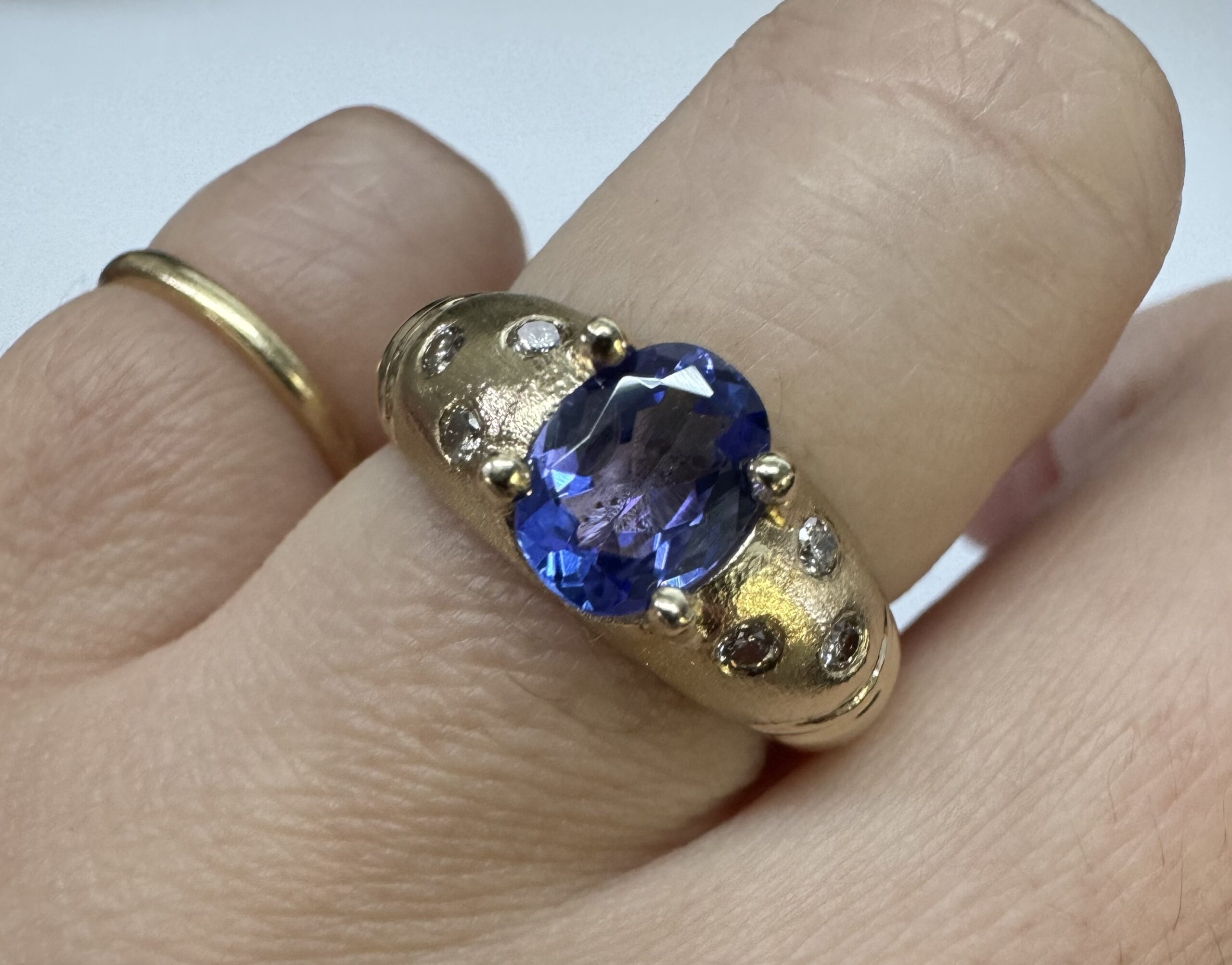 14k Yellow Gold Genuine 1.15 Cttw Tanzanite & Diamond Ring - Image 21