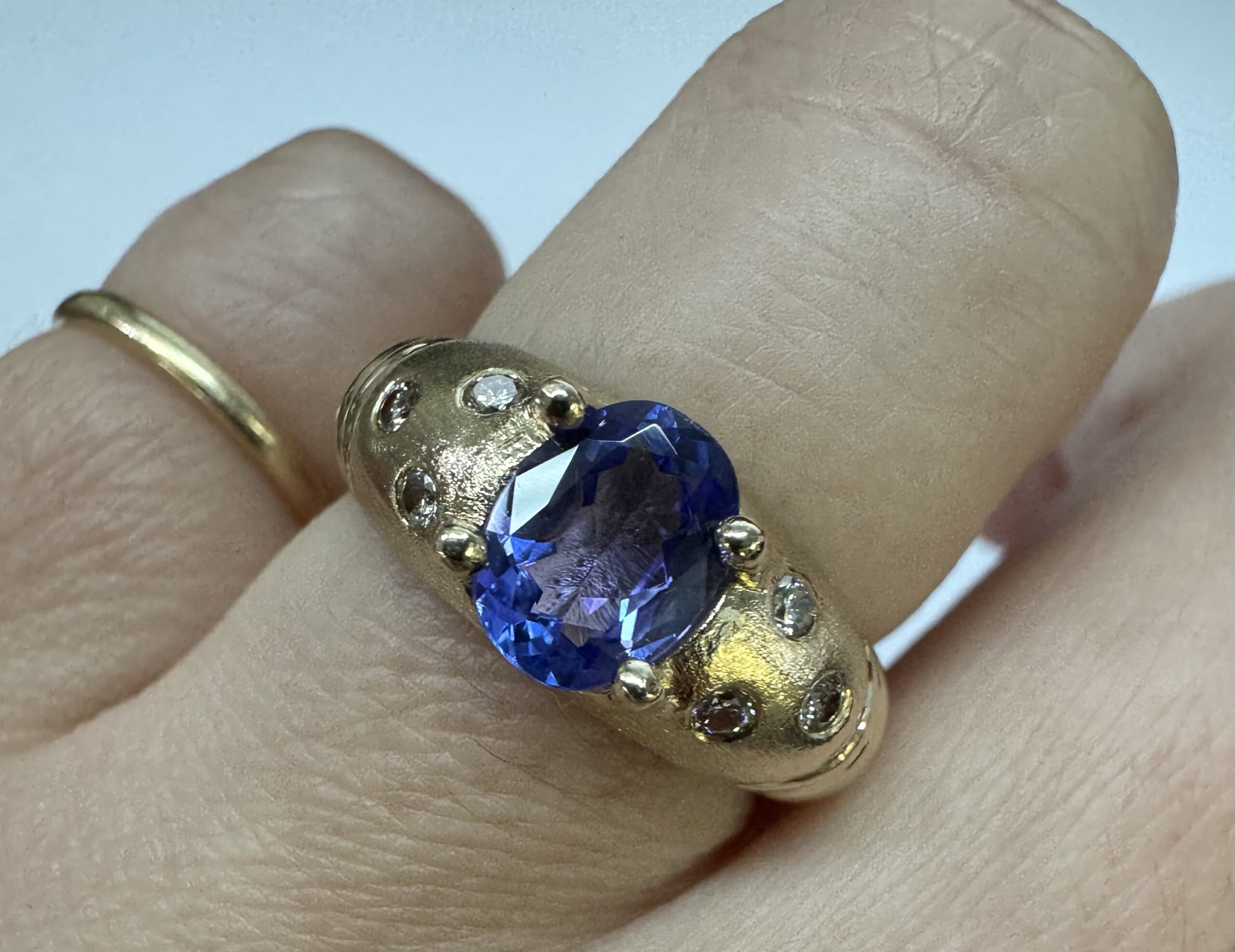14k Yellow Gold Genuine 1.15 Cttw Tanzanite & Diamond Ring - Image 22