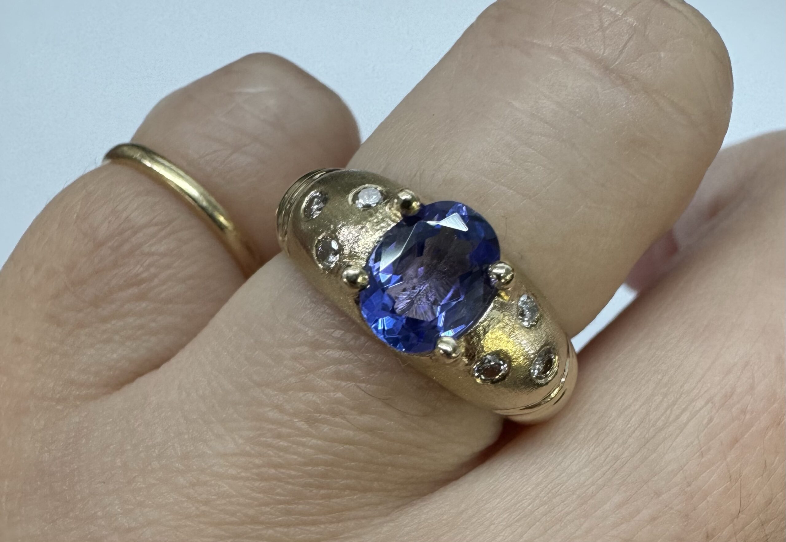 14k Yellow Gold Genuine 1.15 Cttw Tanzanite & Diamond Ring - Image 23