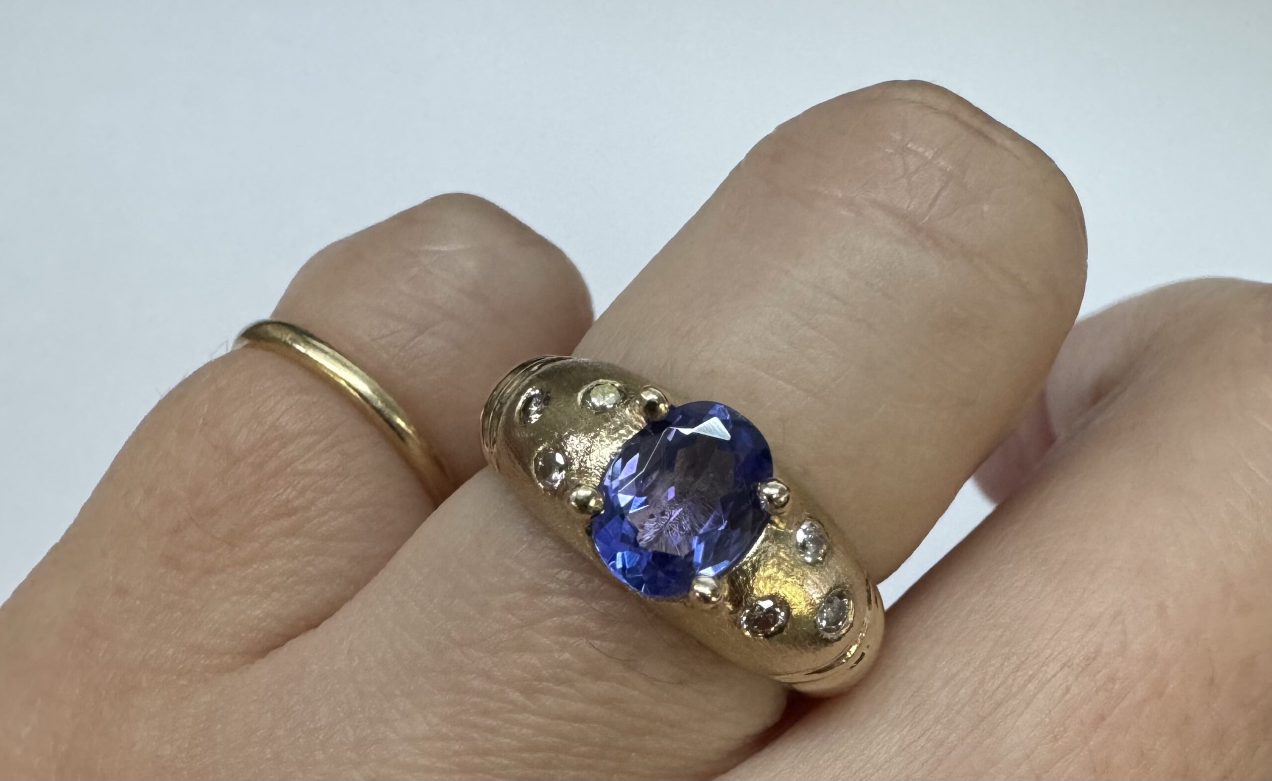 14k Yellow Gold Genuine 1.15 Cttw Tanzanite & Diamond Ring - Image 24