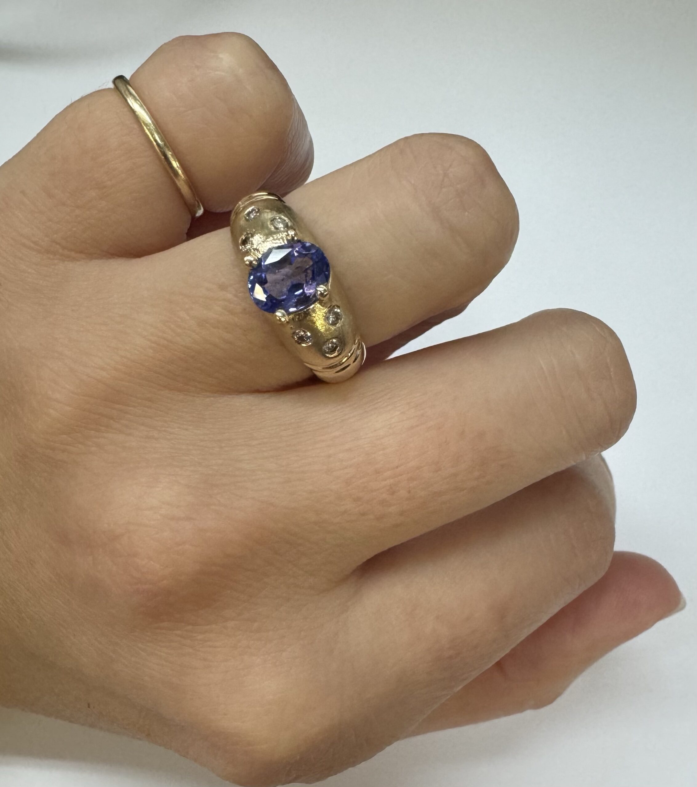 14k Yellow Gold Genuine 1.15 Cttw Tanzanite & Diamond Ring - Image 25