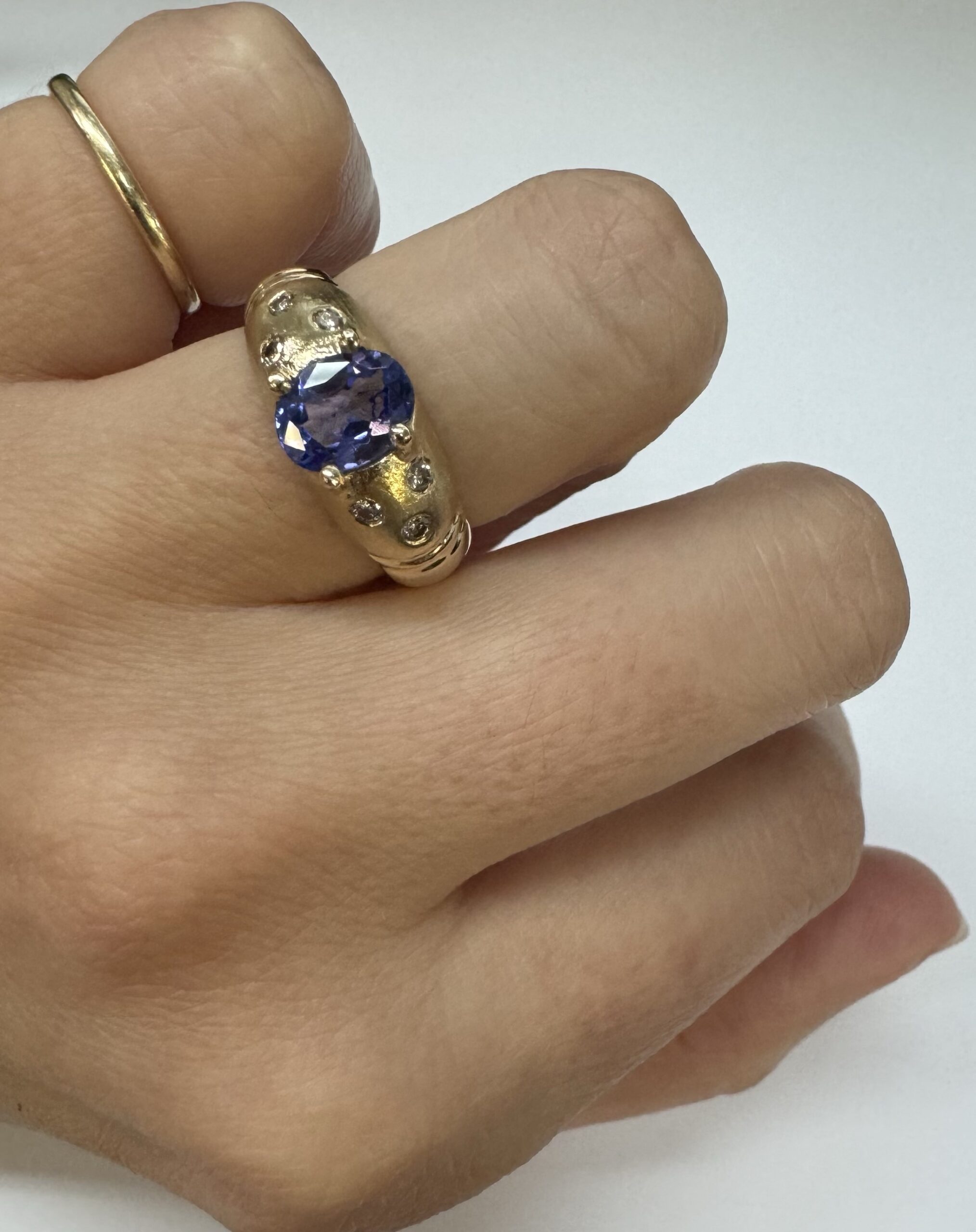 14k Yellow Gold Genuine 1.15 Cttw Tanzanite & Diamond Ring - Image 26